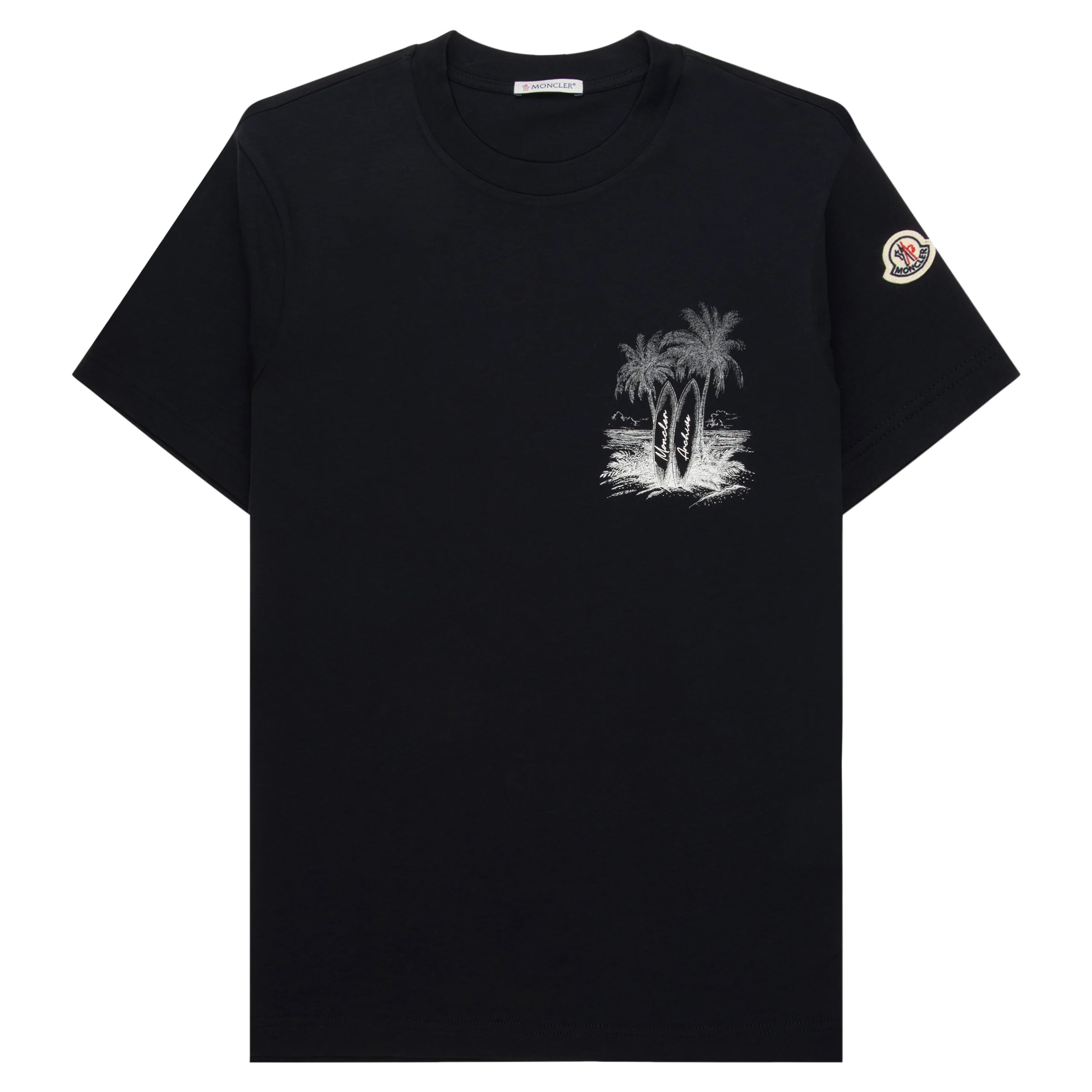 Moncler Black/White Paradise Archive Print SS T-Shirt