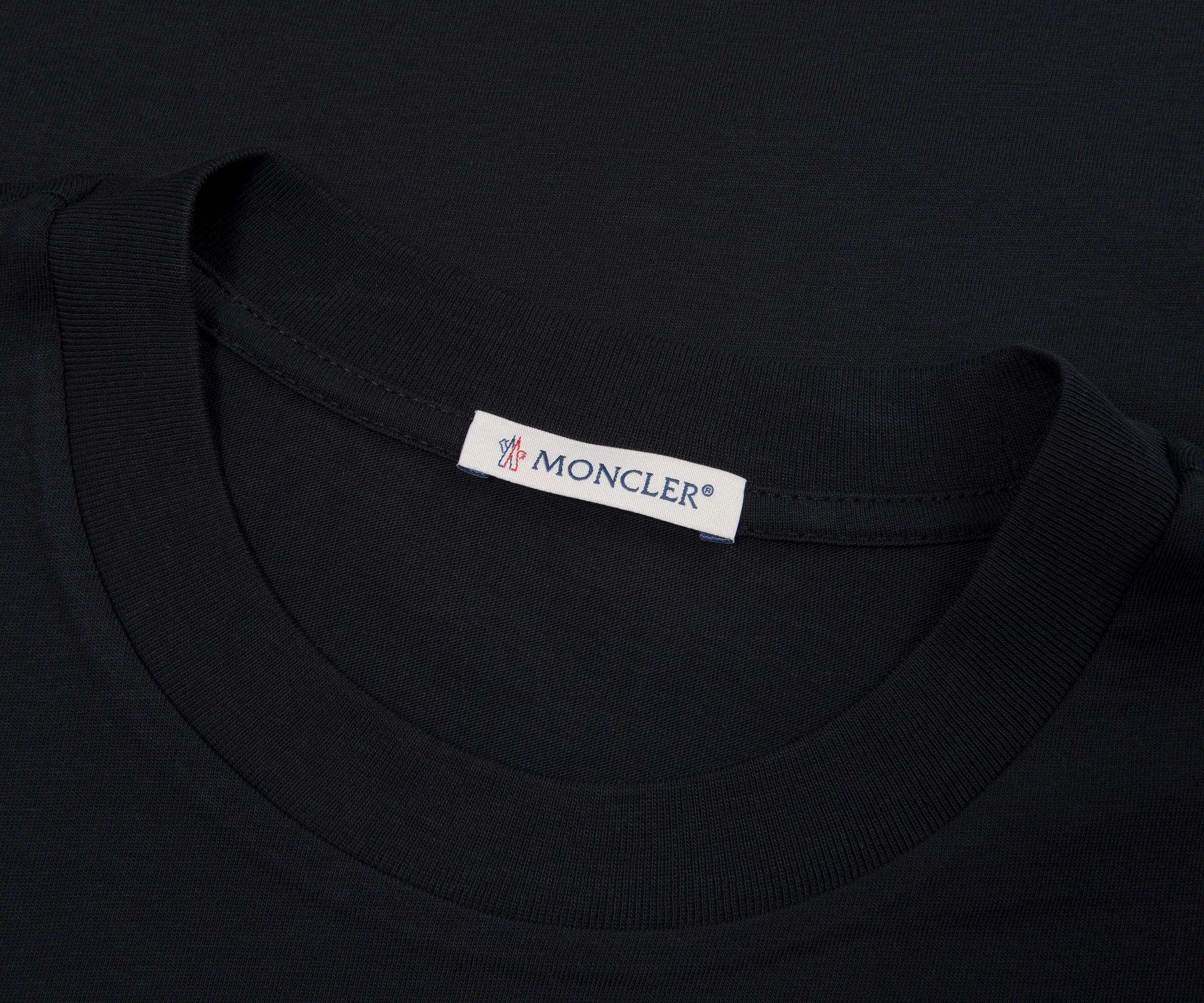 Moncler Black/White Paradise Archive Print SS T-Shirt - Image 2