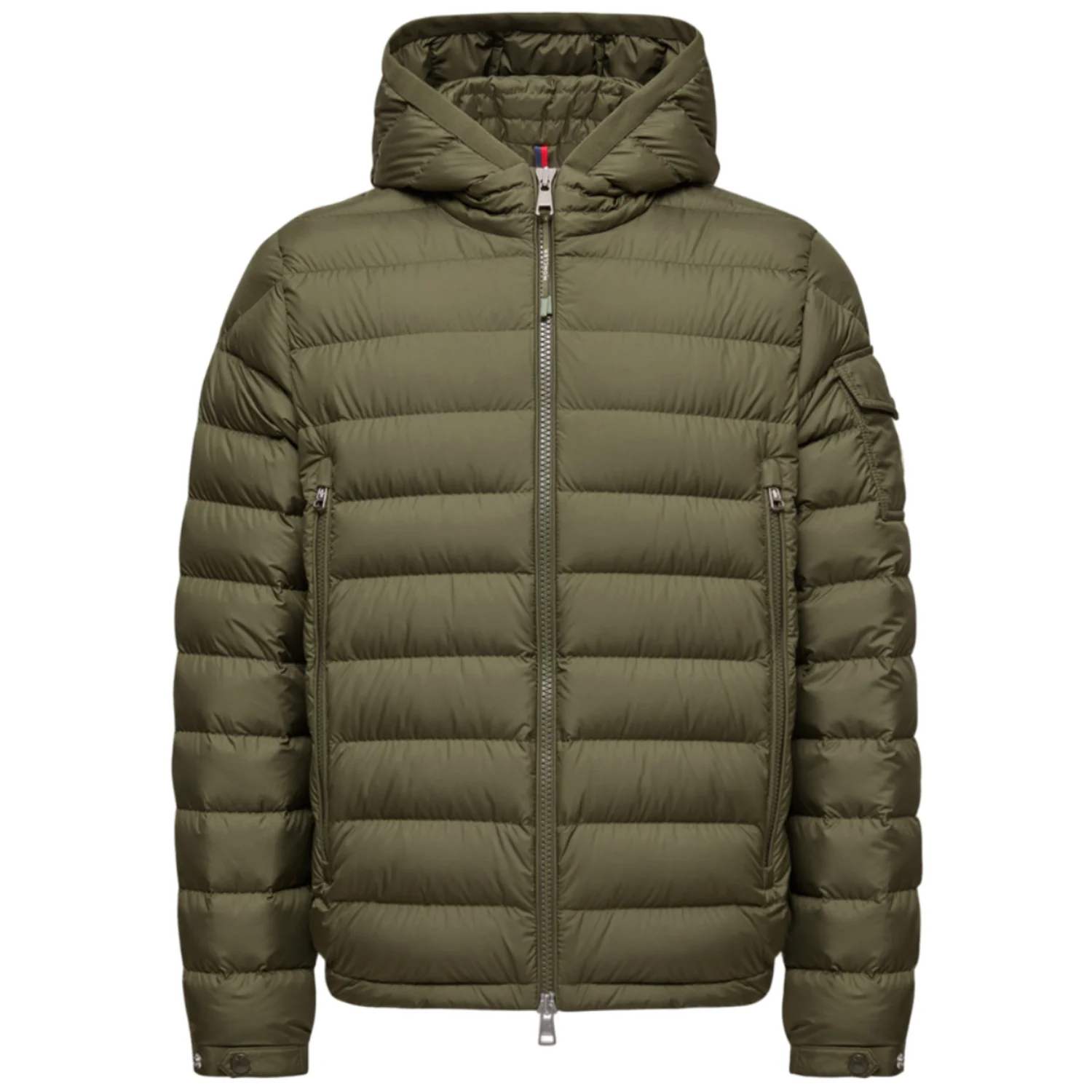 Moncler Galion Green Hooded Short Down Jacket