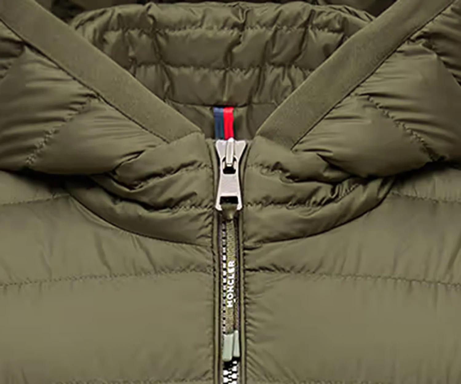 Moncler Galion Green Hooded Short Down Jacket - Image 2