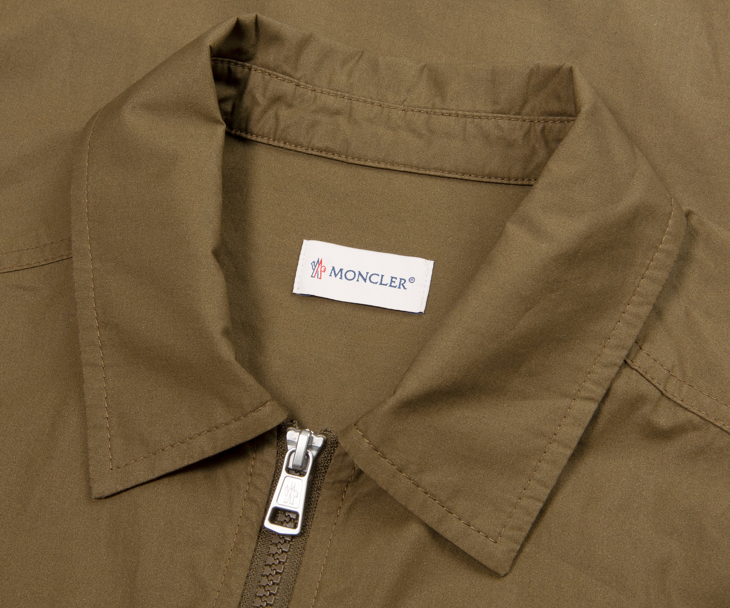 Moncler Green Chest Pocket Silver Tag Overshirt - Image 2