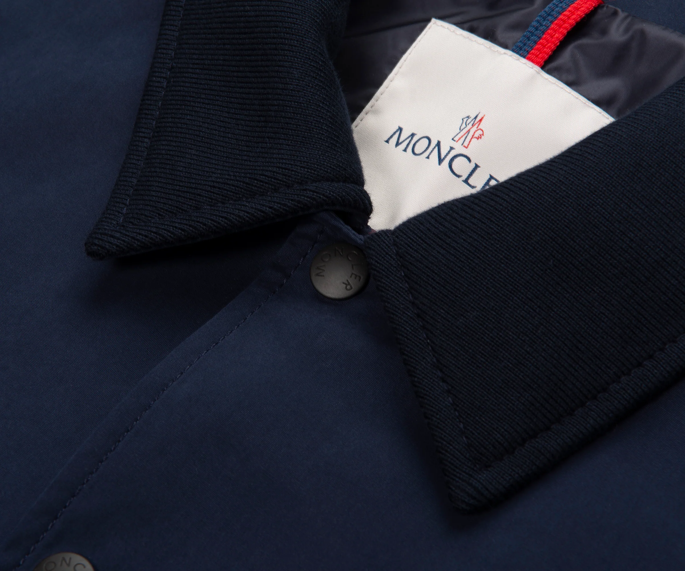 Moncler Navy Arinell Embroidered Logo Overshirt - Image 3