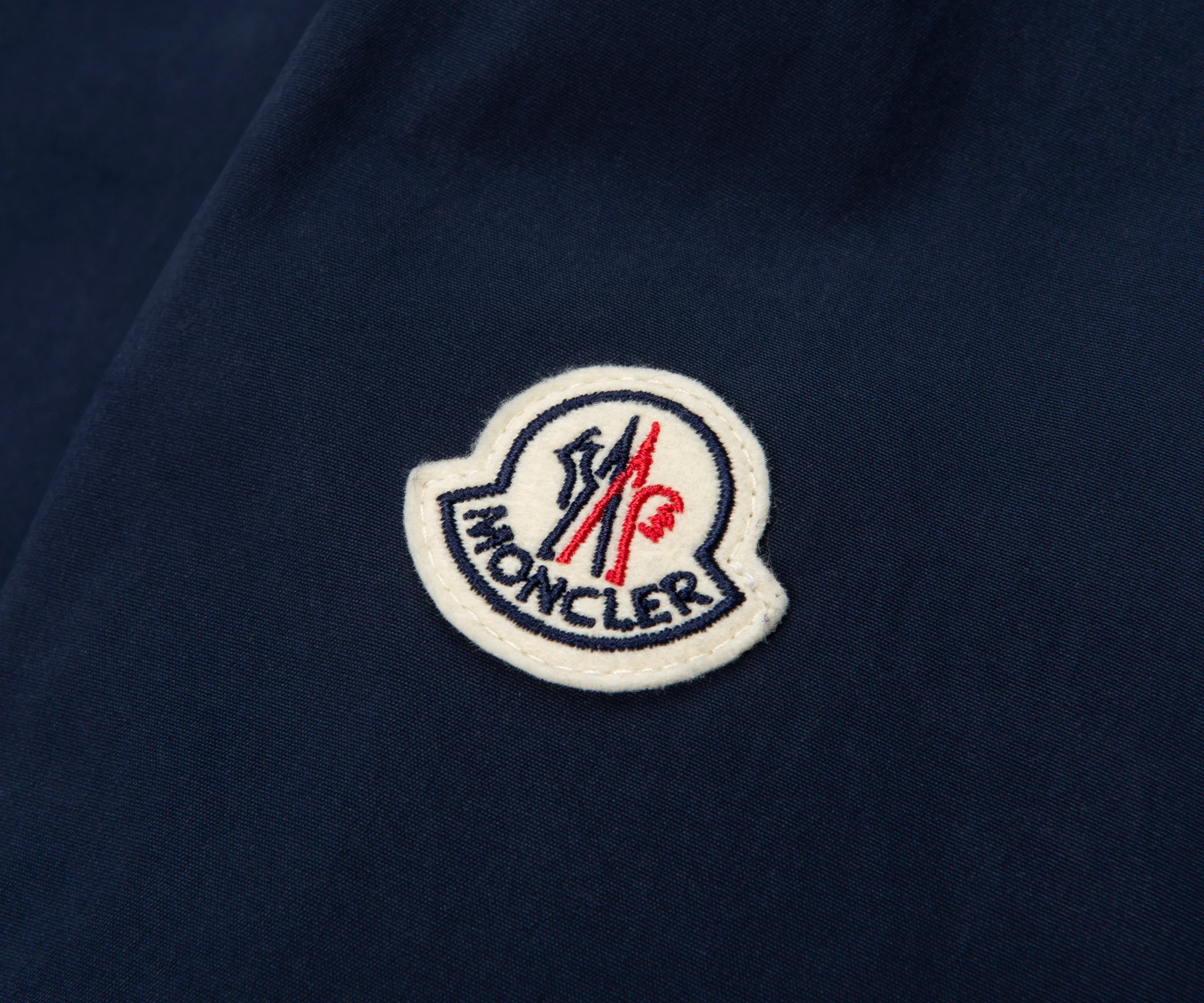 Moncler Navy Arinell Embroidered Logo Overshirt - Image 5
