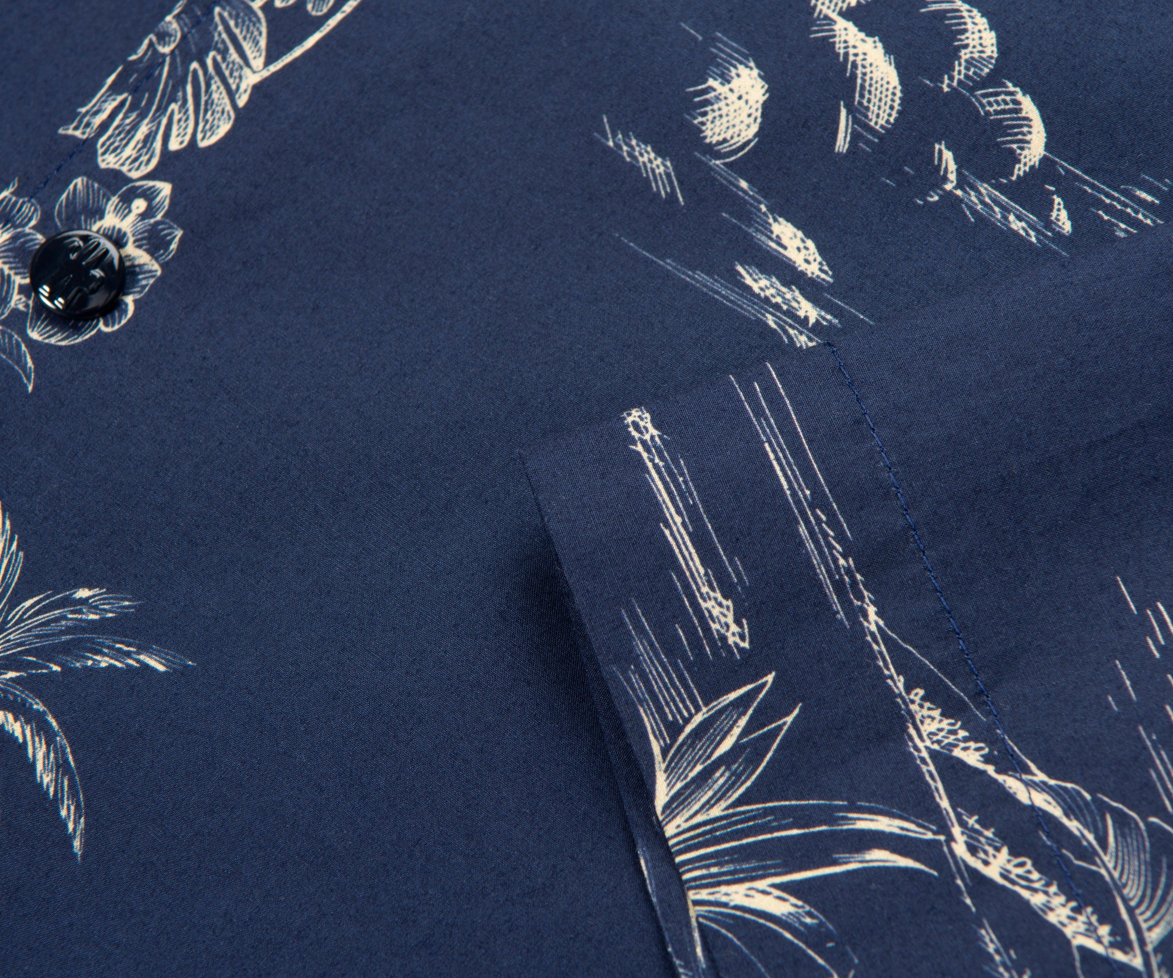 Moncler Navy Jungle Patterned Resort SS Shirt - Image 5