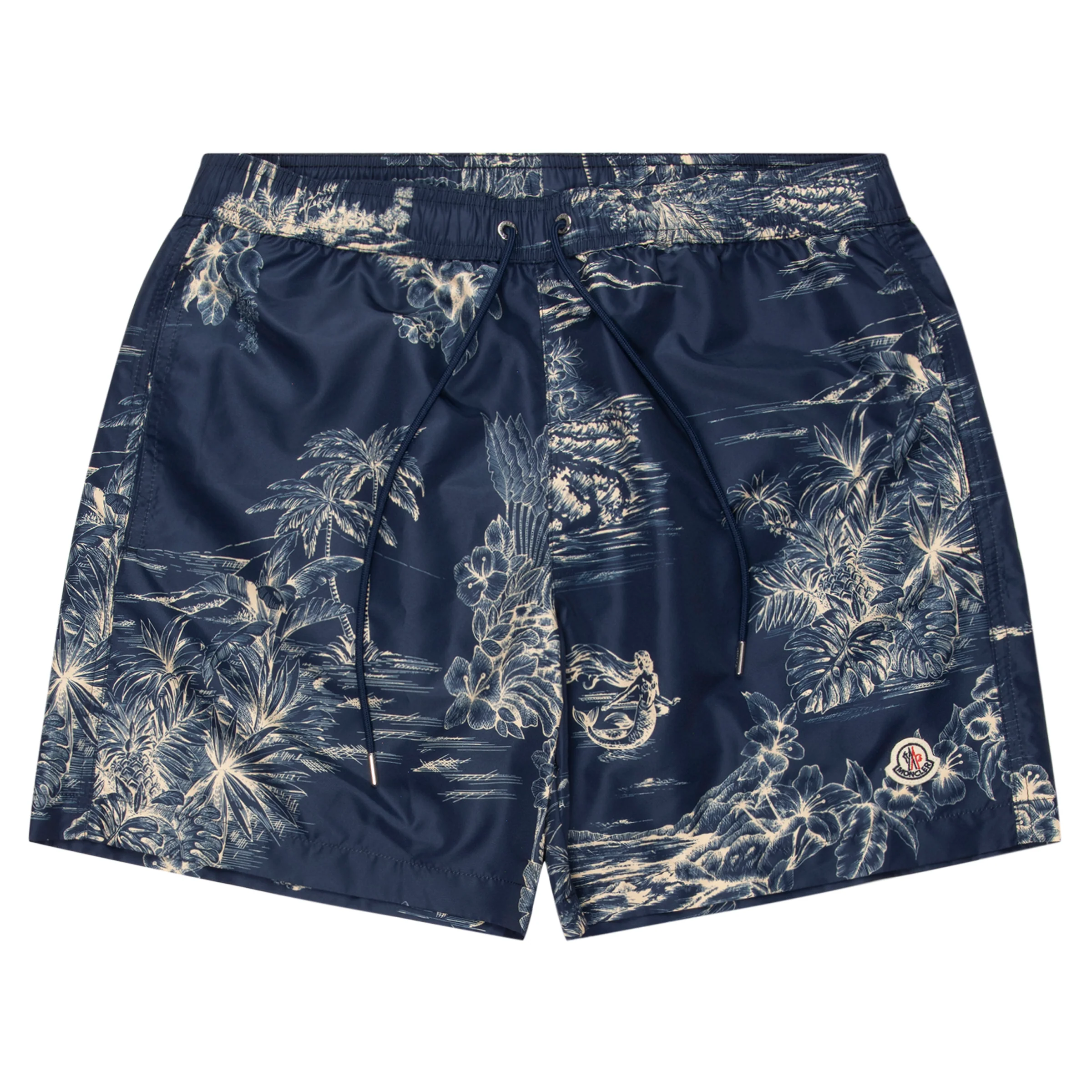 Moncler Jungle Patterned Navy Swim Shorts