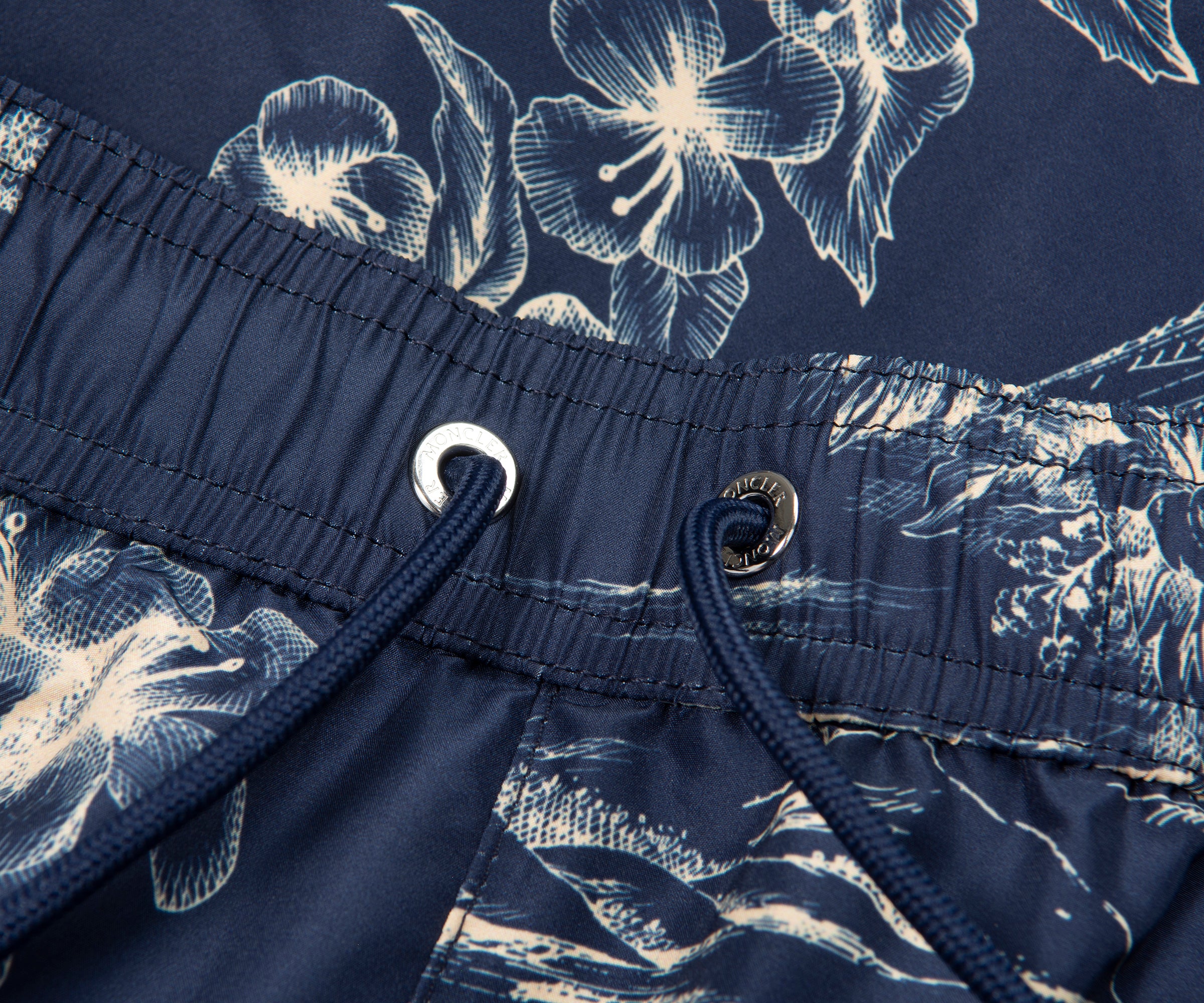 Moncler Jungle Patterned Navy Swim Shorts - Image 2
