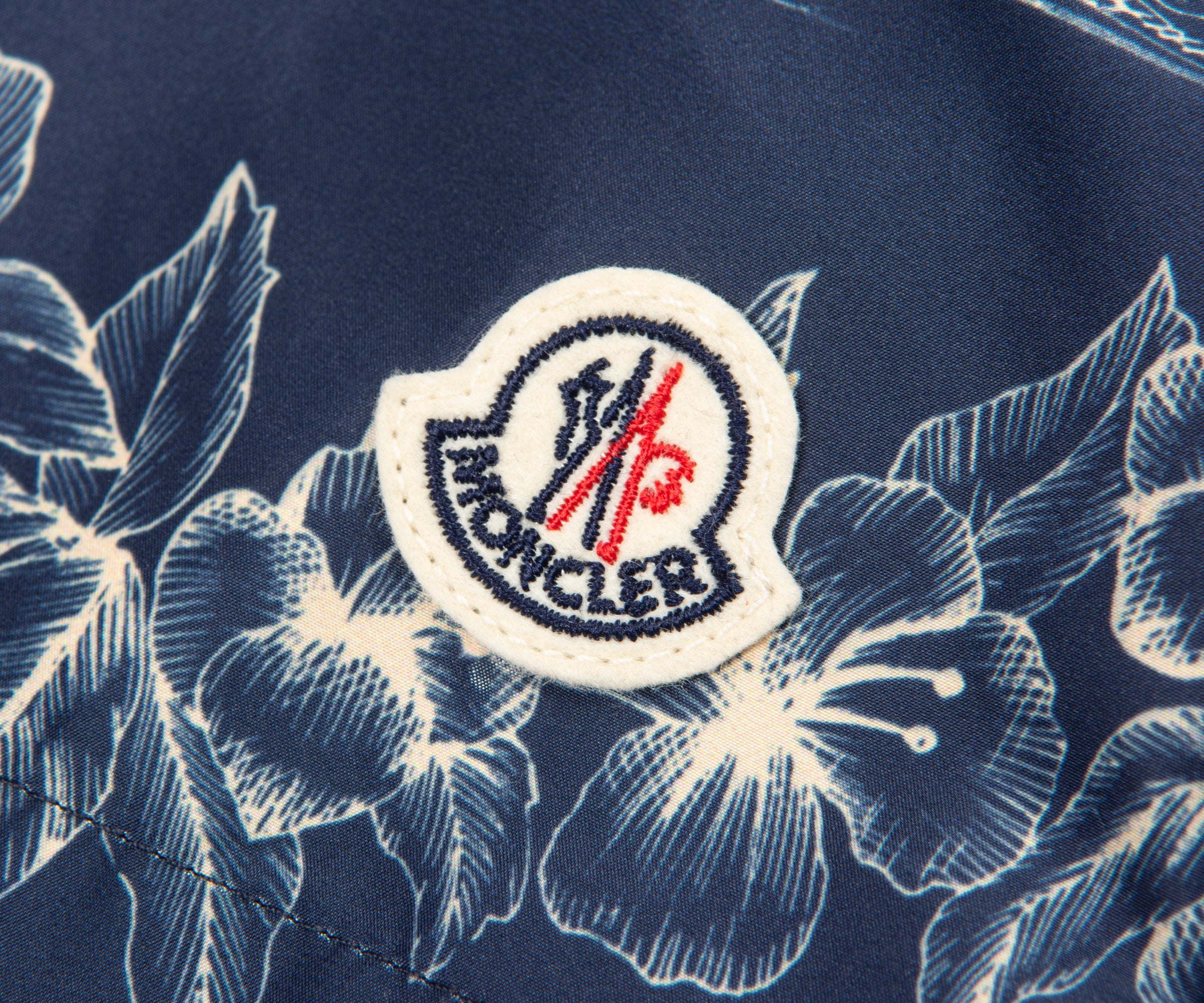 Moncler Jungle Patterned Navy Swim Shorts - Image 3