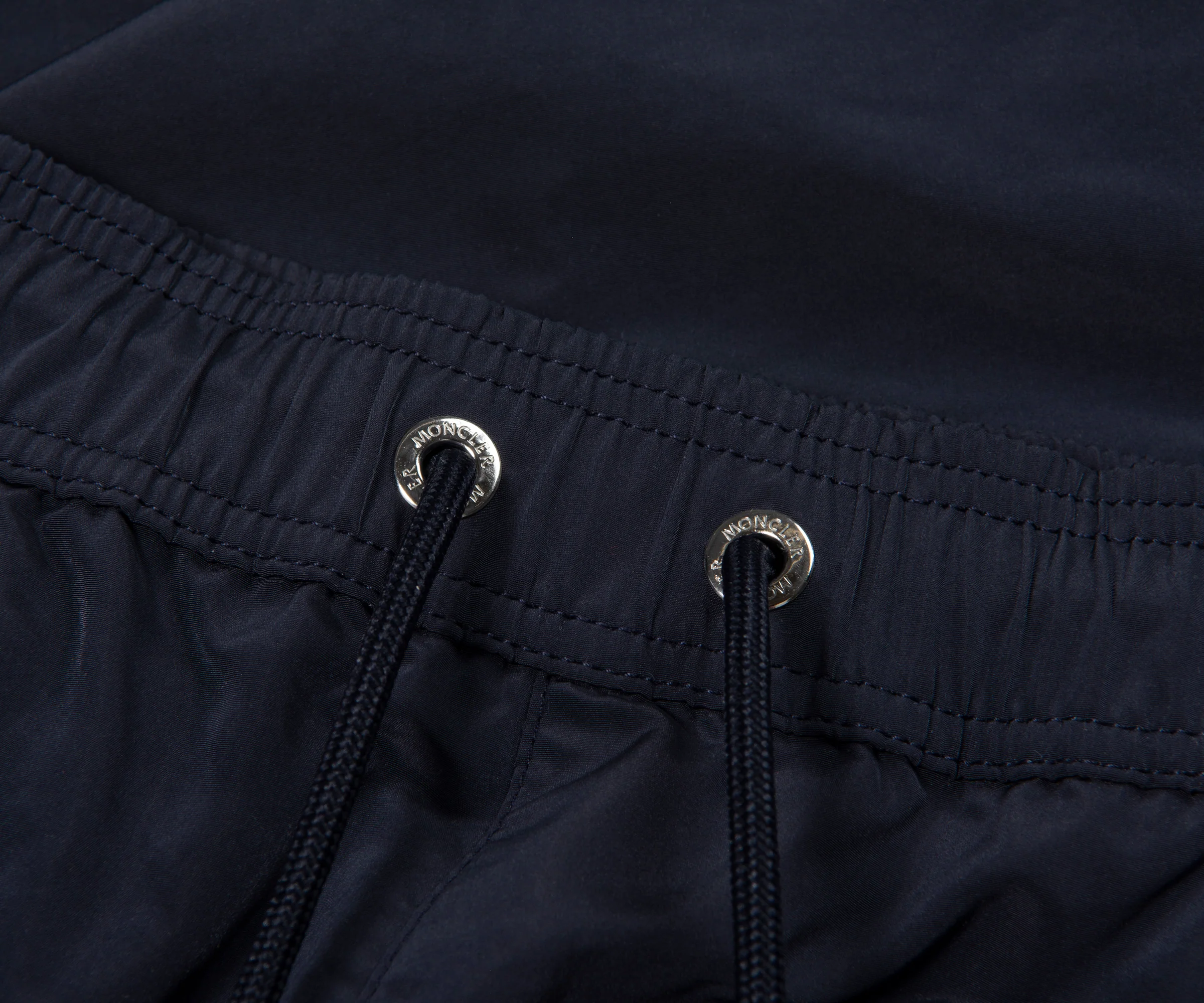 Moncler Navy Side Stripe Swim Shorts - Image 2