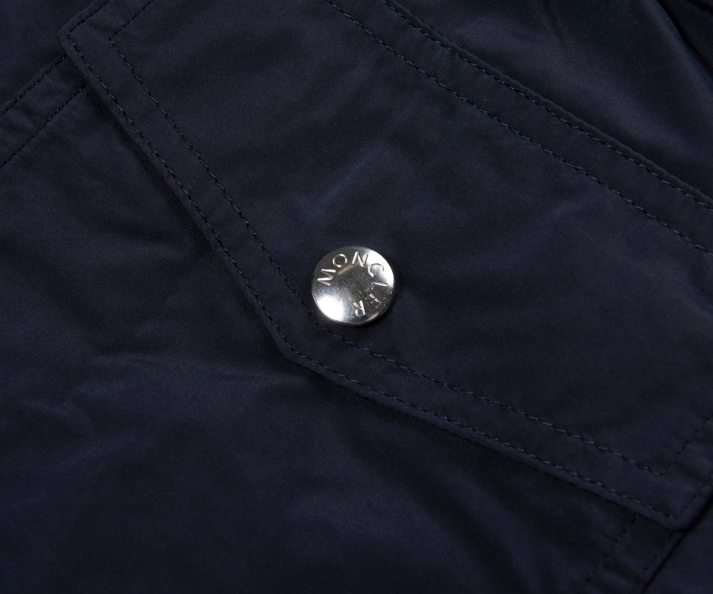 Moncler Navy Side Stripe Swim Shorts - Image 3