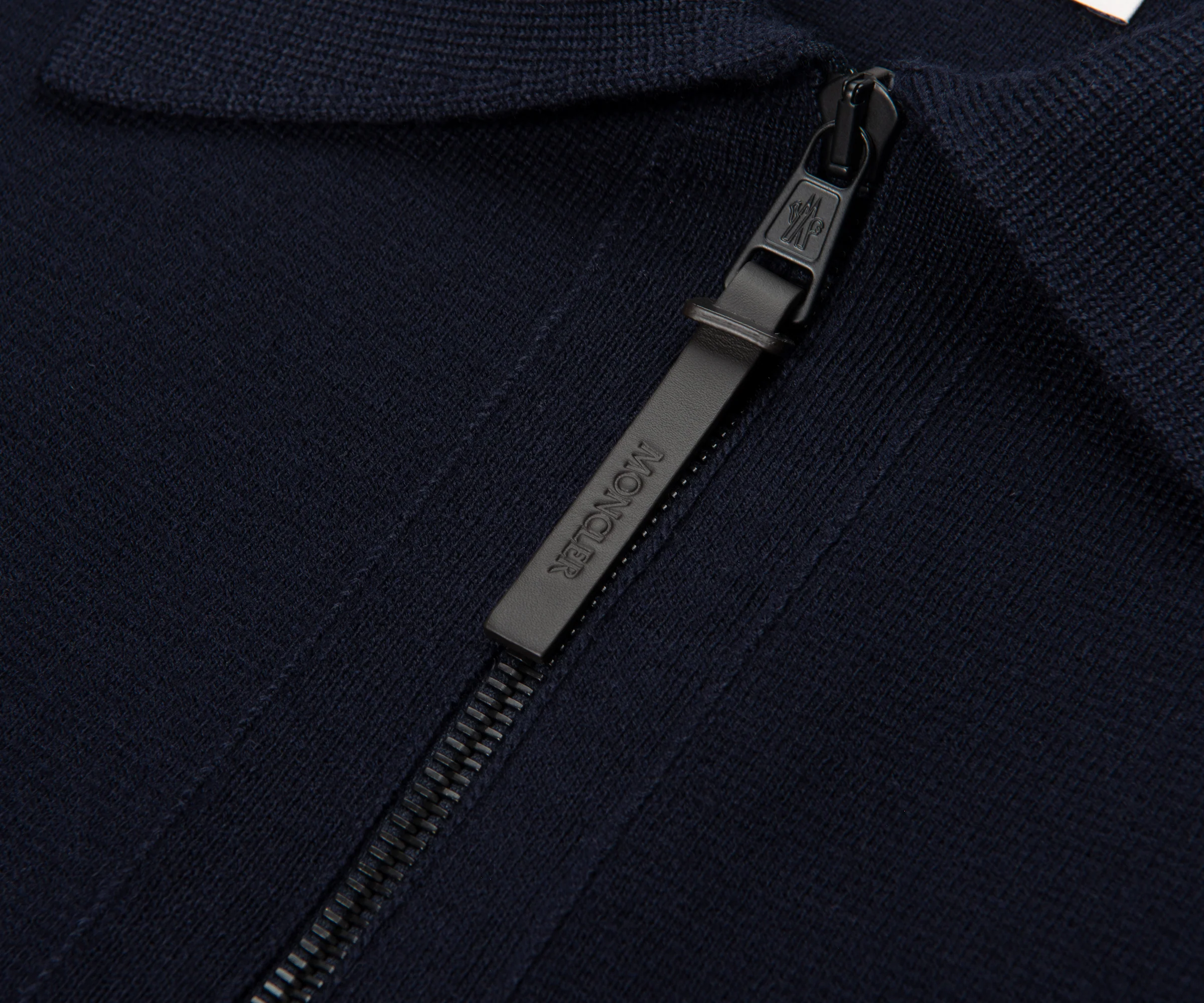 Moncler Navy Wool Zip-up 3 Pocket Cardigan - Image 3