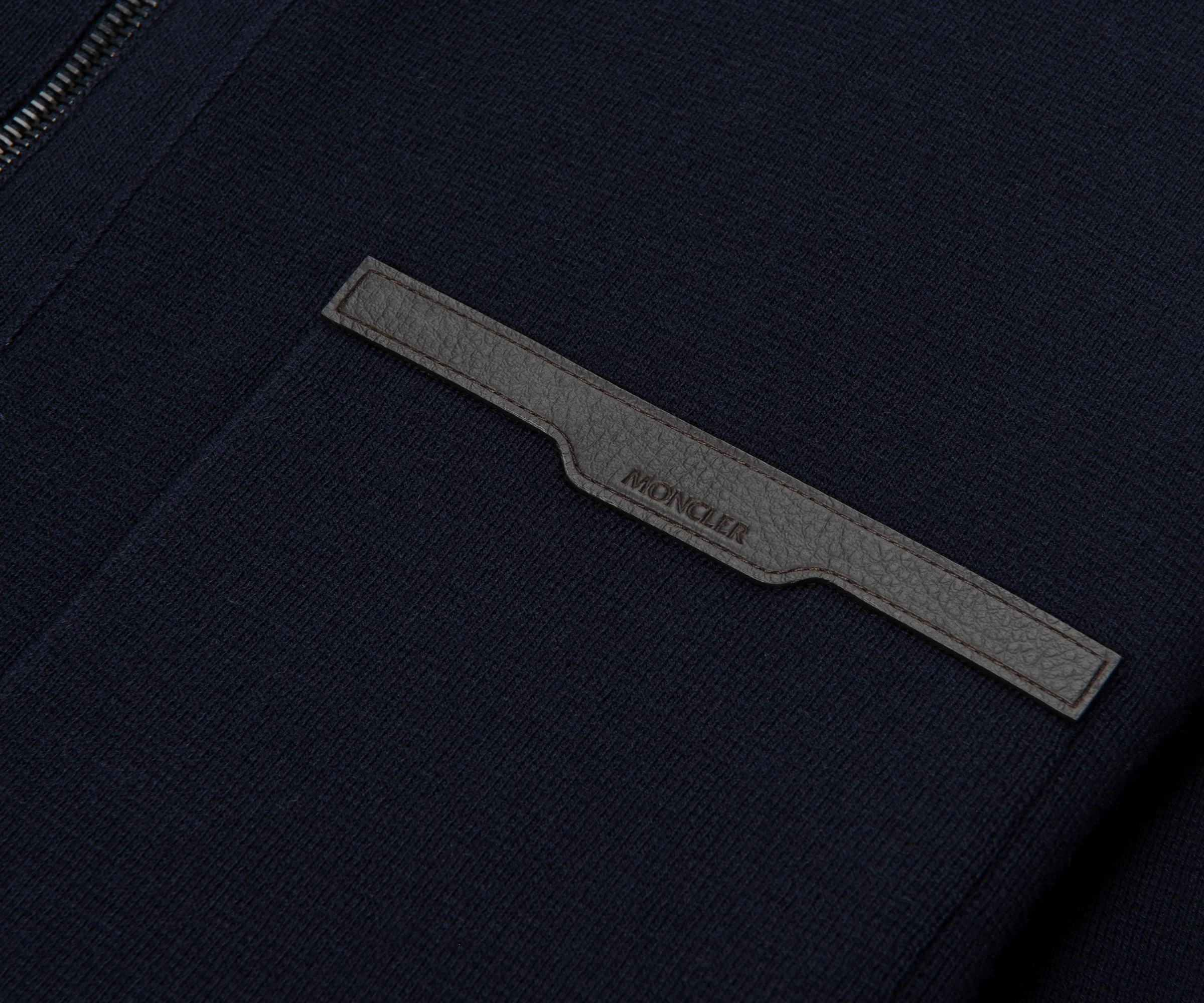 Moncler Navy Wool Zip-up 3 Pocket Cardigan - Image 4