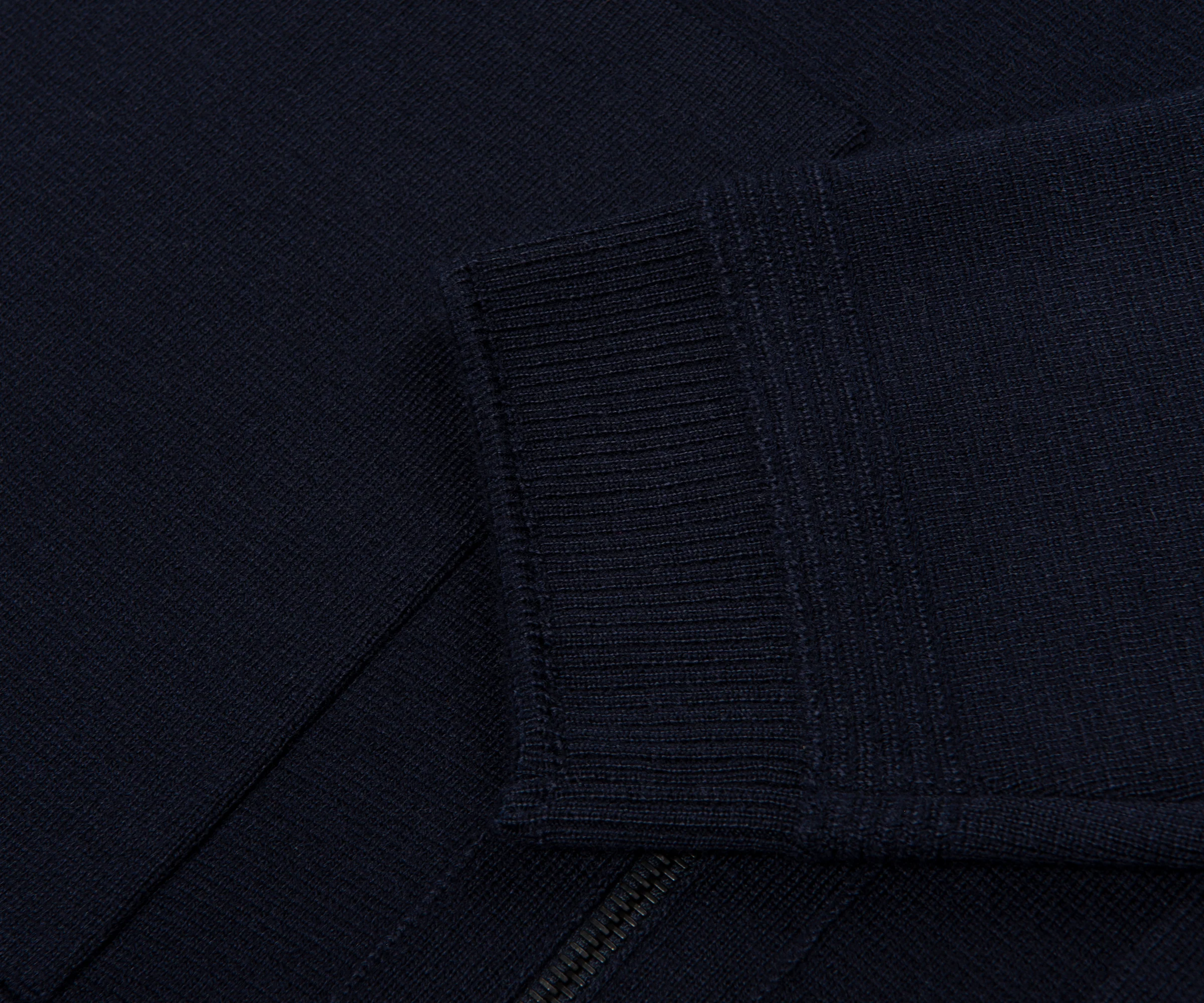 Moncler Navy Wool Zip-up 3 Pocket Cardigan - Image 7