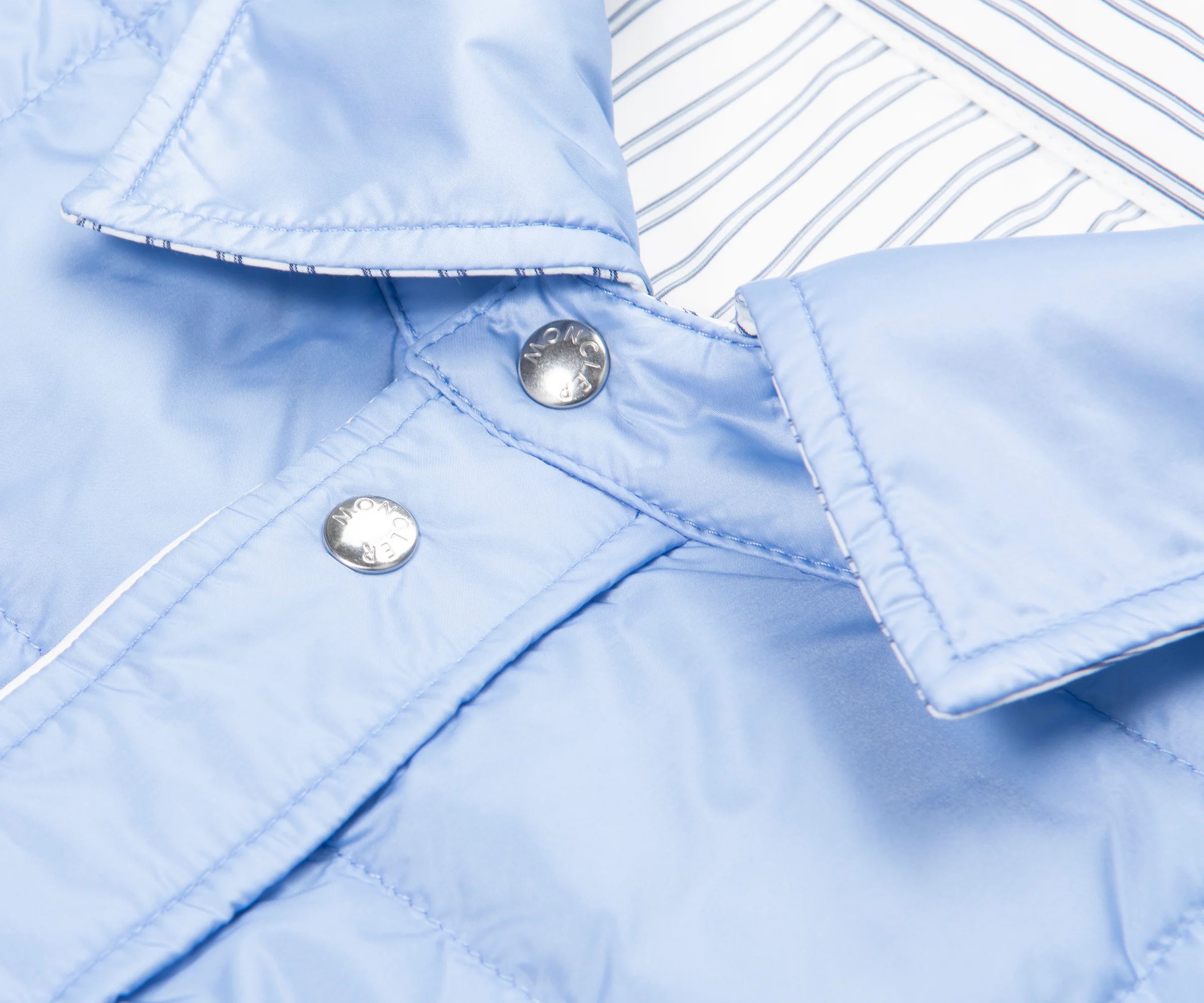 Moncler White/Blue Crescent Reversible Jacket - Image 4