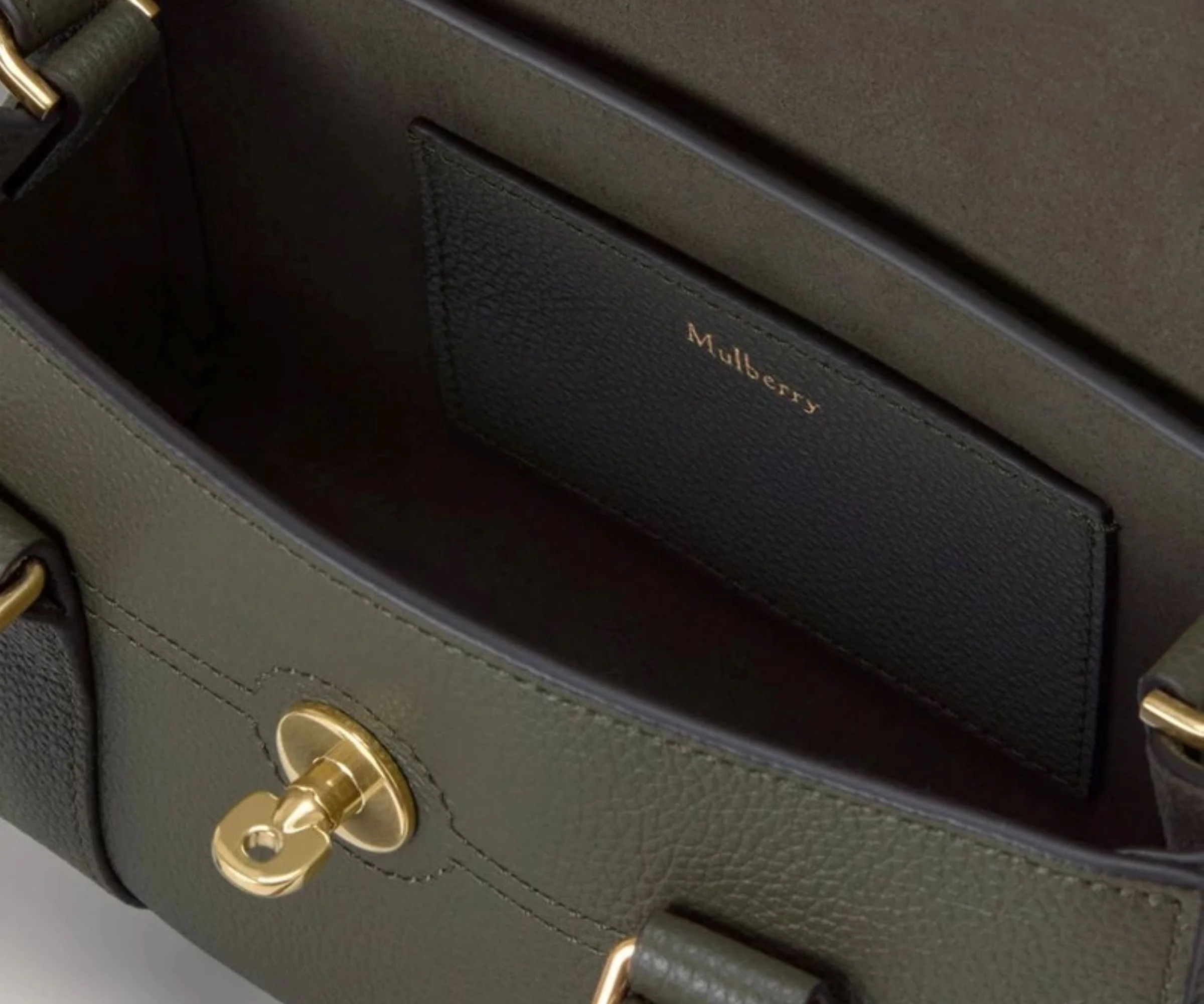 Mulberry Juniper Green Mini Bayswater Bag - Image 3