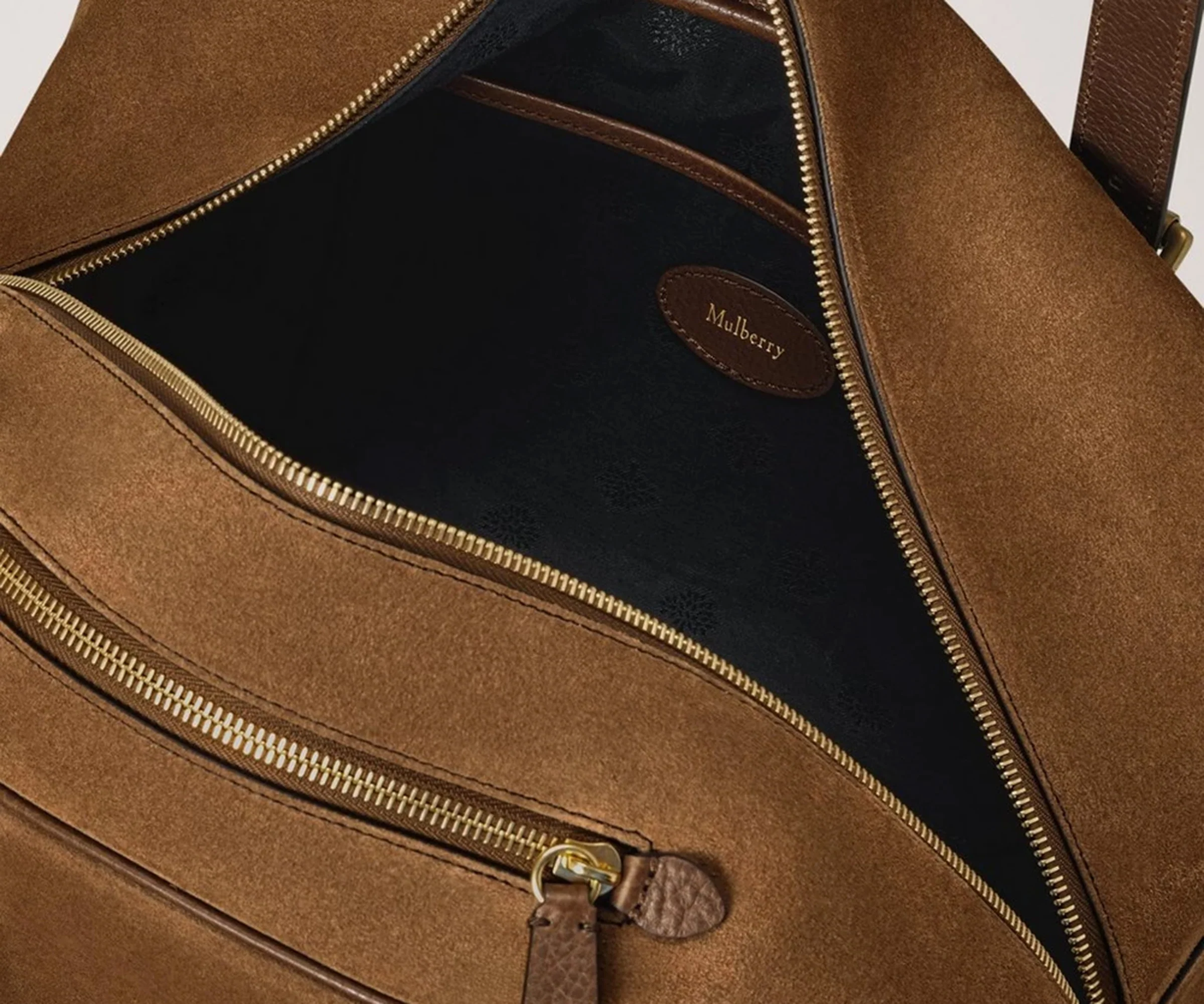 Mulberry Vintage Oak Boston Suede Bag - Image 3