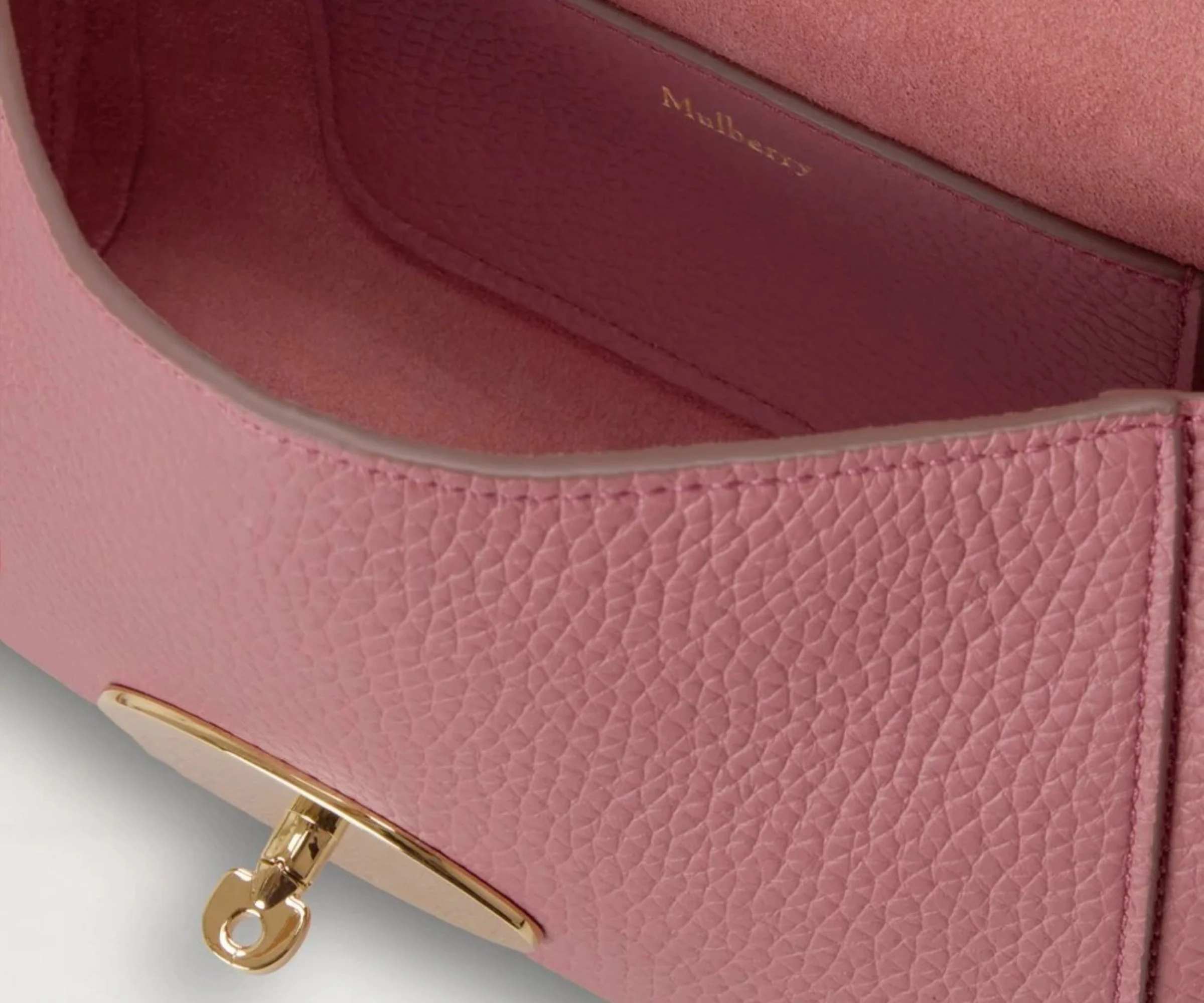 Mullbery Pink Scrumpy Lily Heavy Grain Cross Body Bag - Image 3