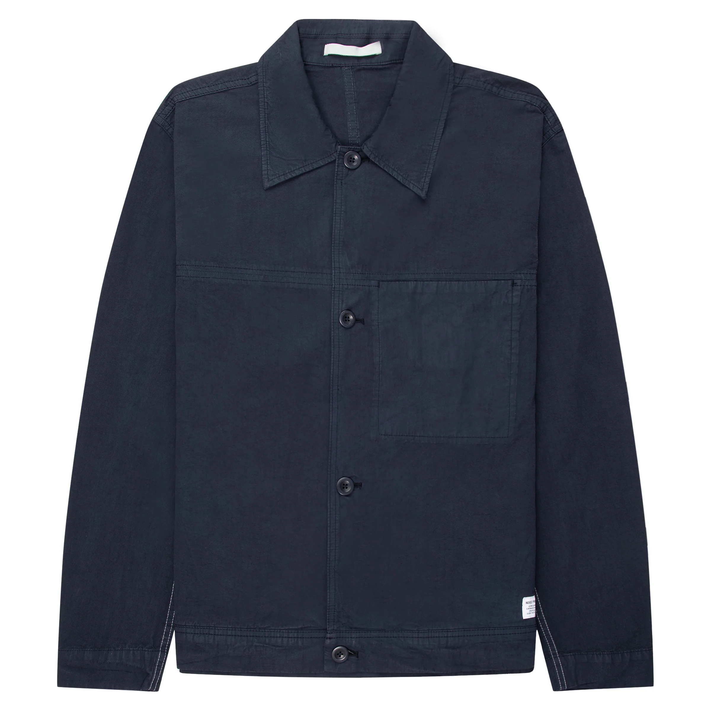 Norse Projects Navy Appresskov Compact Cotton Overshirt