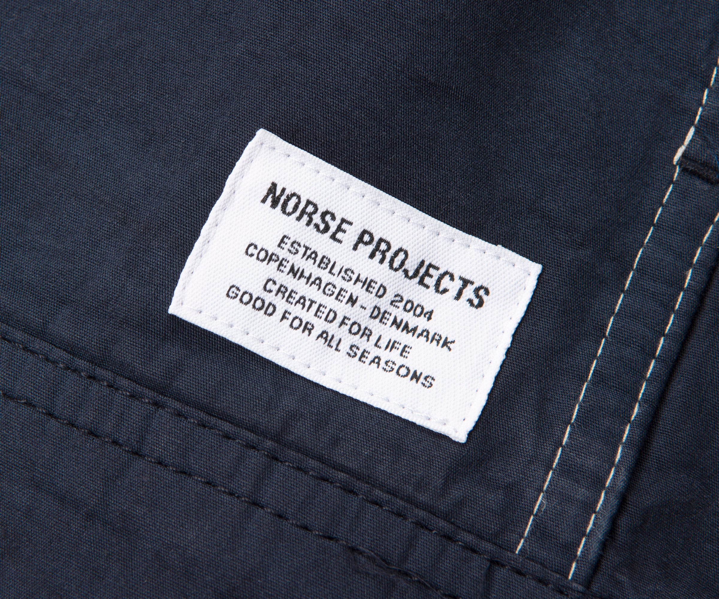 Norse Projects Navy Appresskov Compact Cotton Overshirt - Image 4