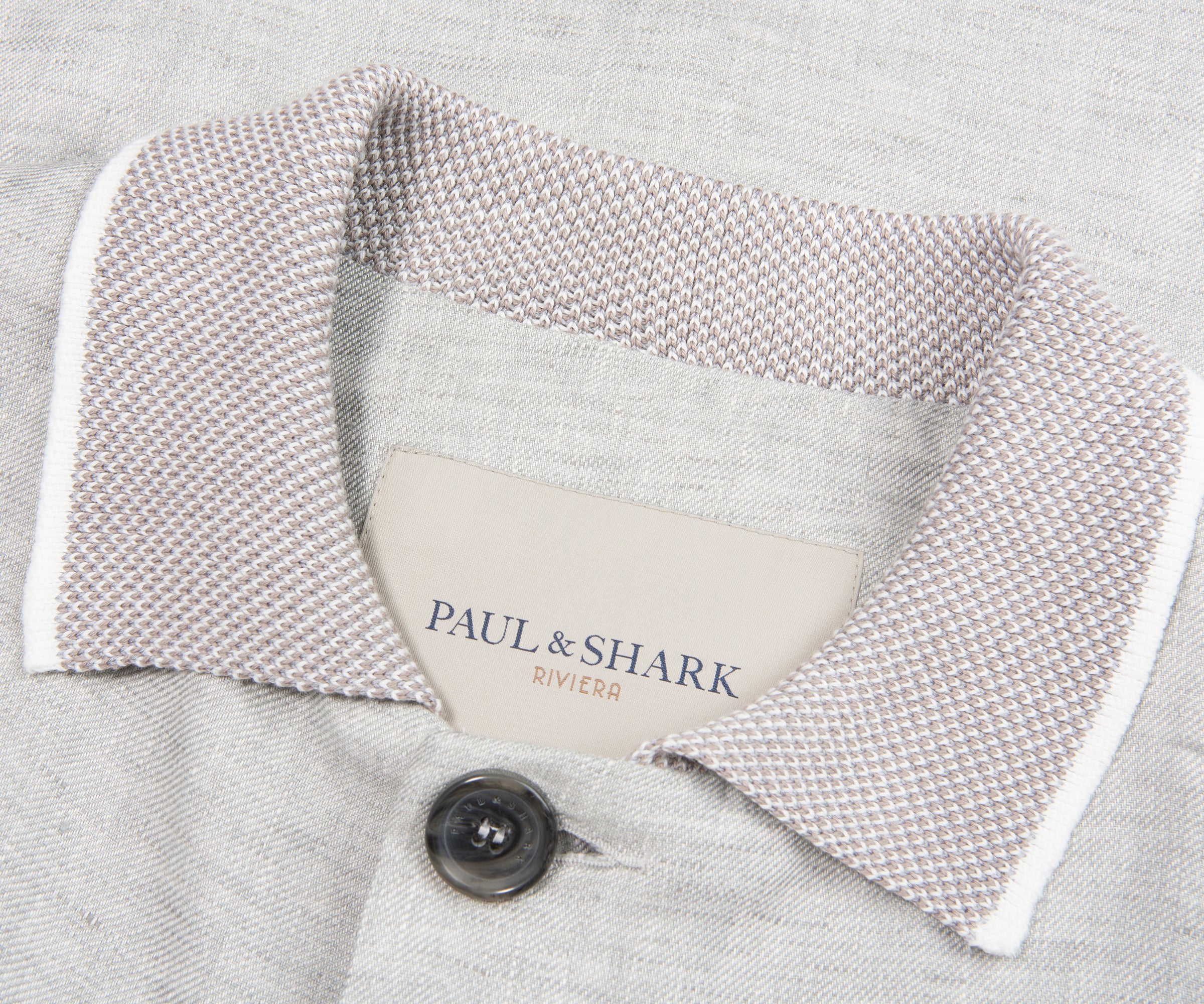 Paul & Shark Piuma Grey Cotton/Linen Hybrid Overshirt - Image 2