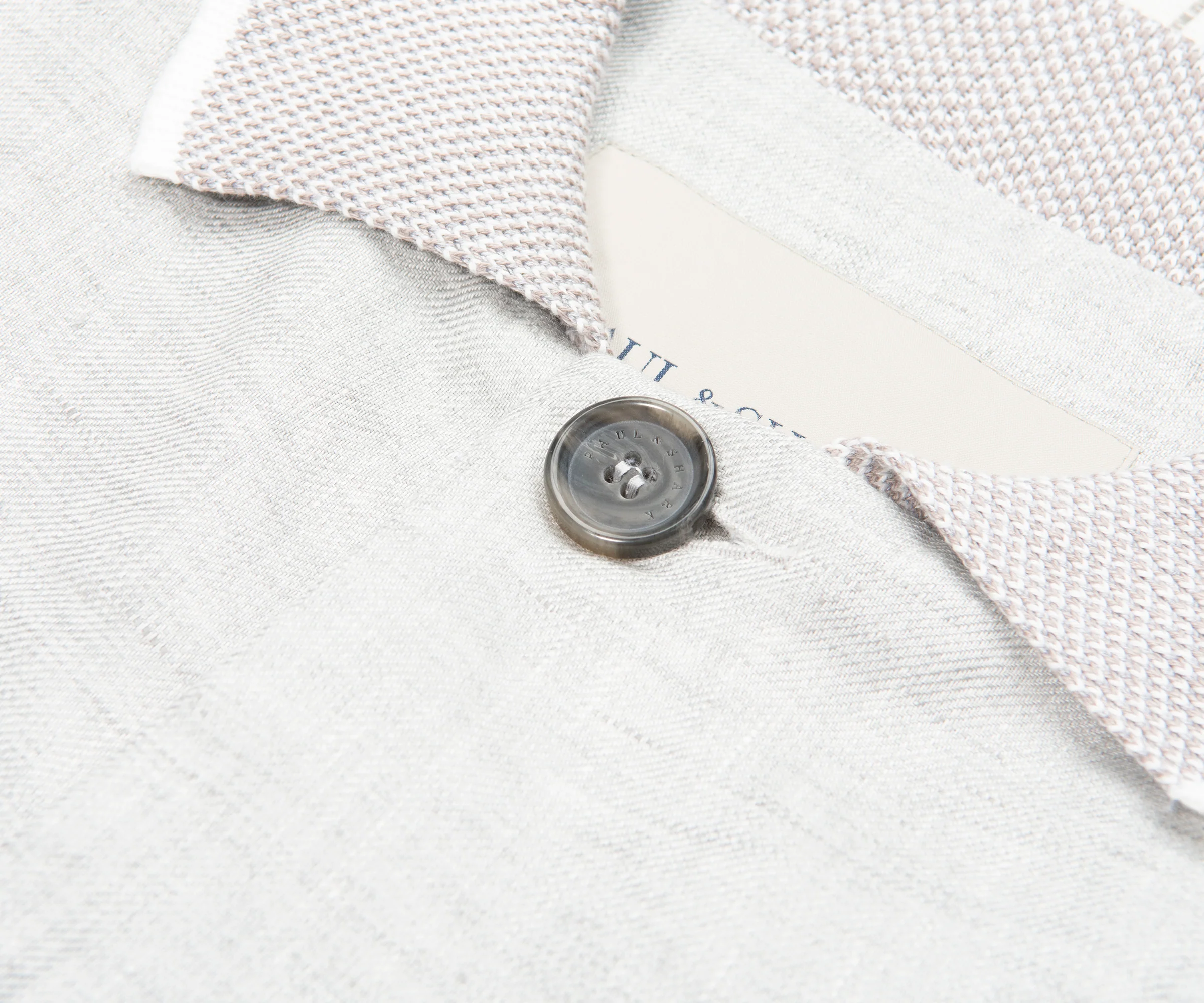 Paul & Shark Piuma Grey Cotton/Linen Hybrid Overshirt - Image 3
