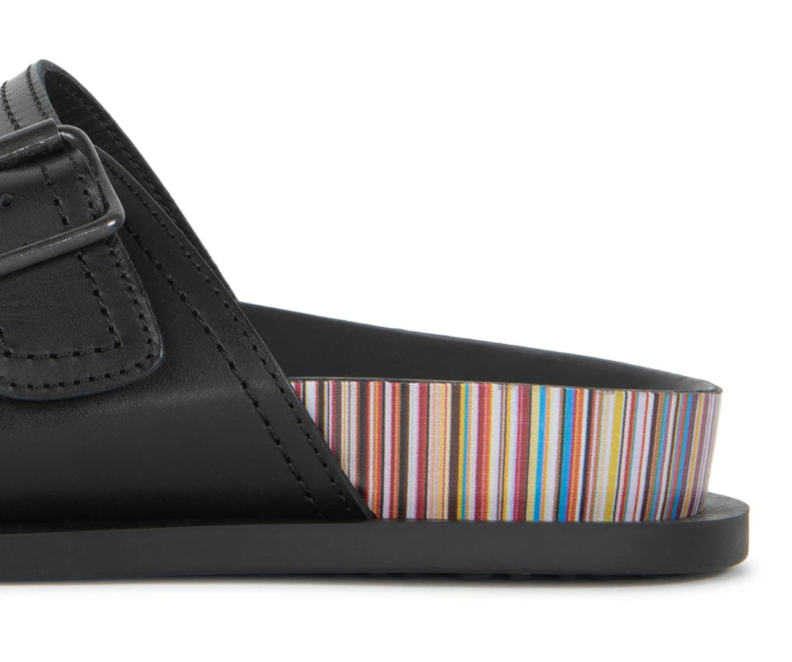 Paul Smith Black Sandals With Stripe Detail - Image 3