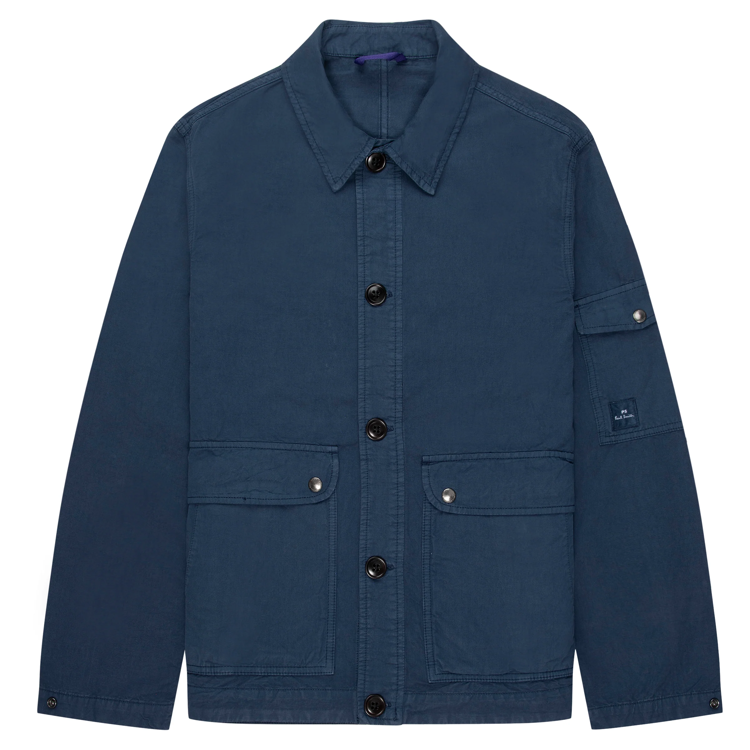 Paul Smith Petrol Blue Arm Pocket Shacket
