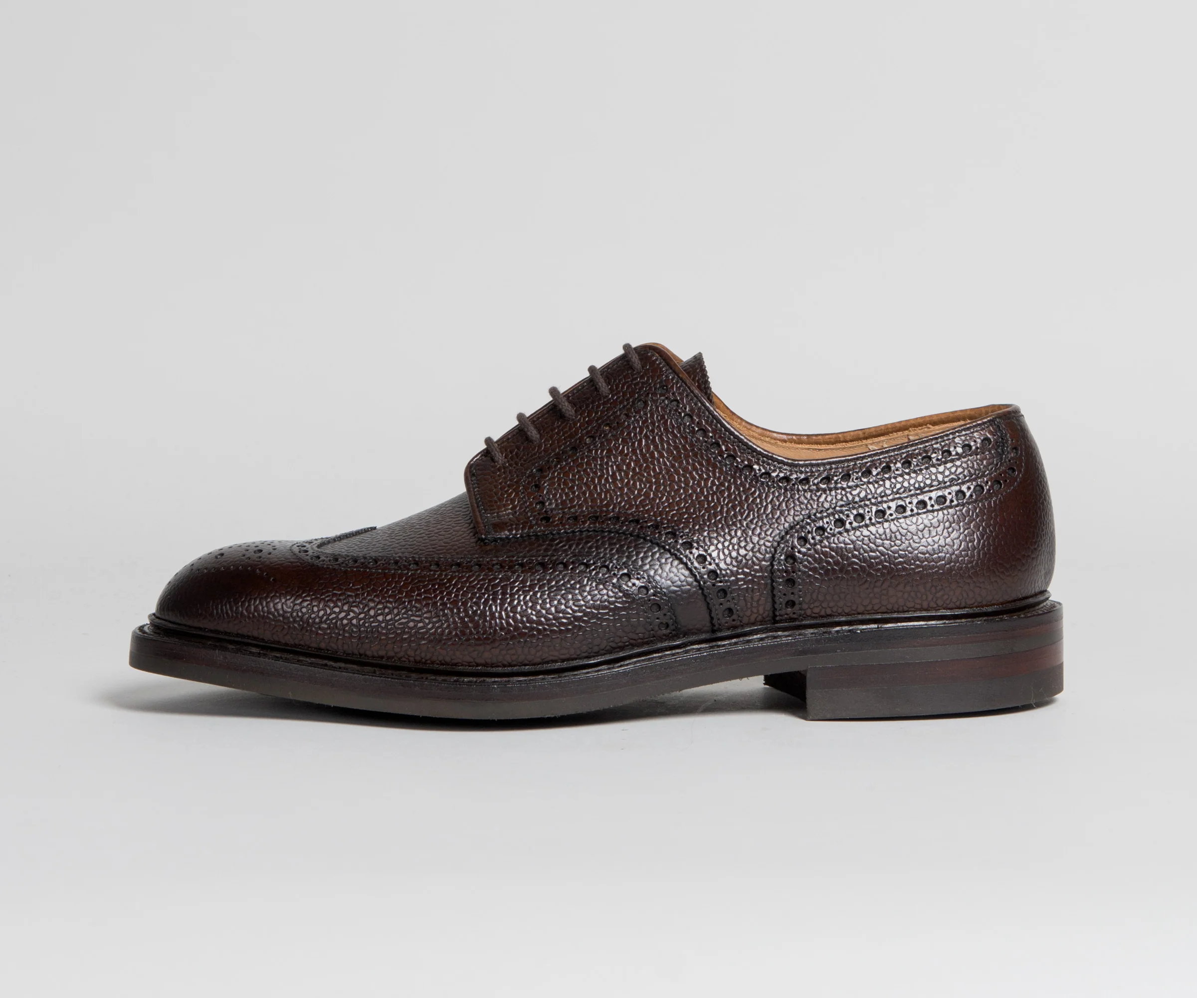 Crockett & Jones 'Pembroke' Leather Brogue Dark Brown - Image 4