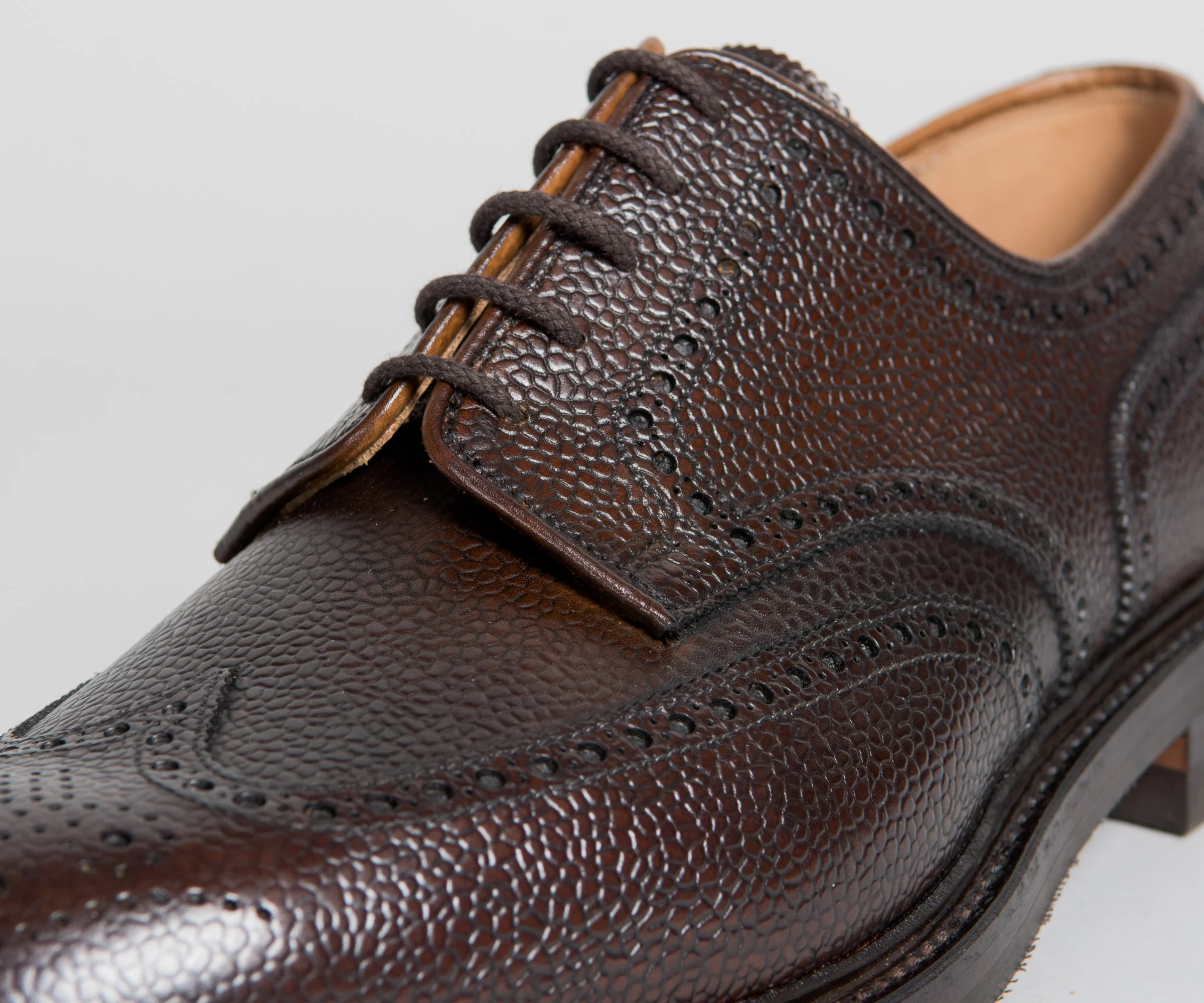 Crockett & Jones 'Pembroke' Leather Brogue Dark Brown - Image 5