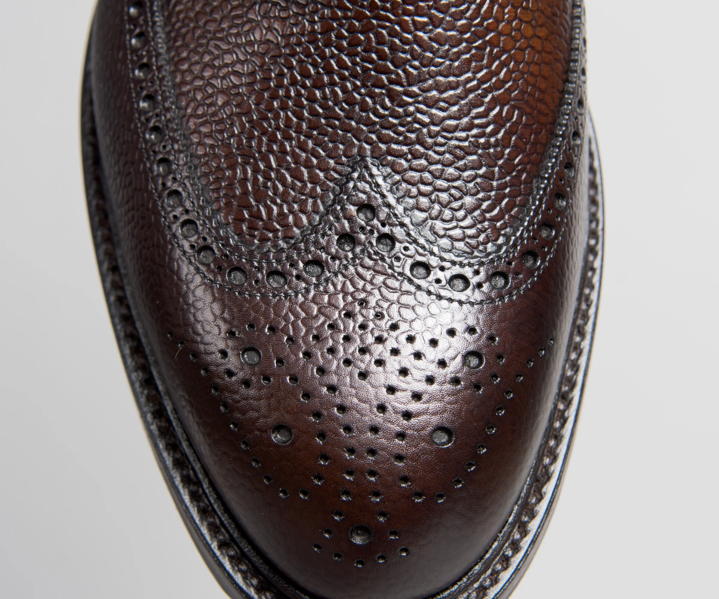 Crockett & Jones 'Pembroke' Leather Brogue Dark Brown - Image 8