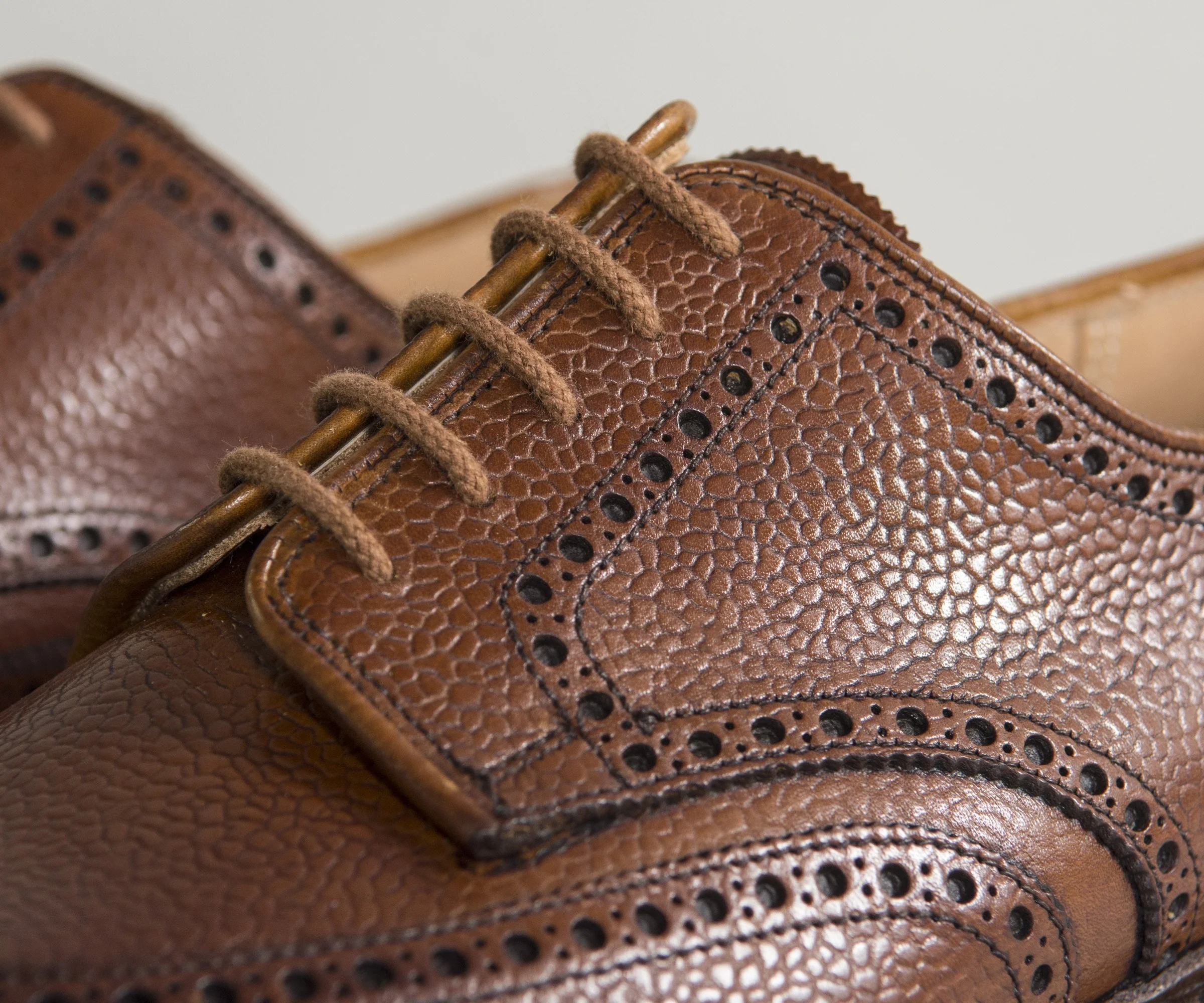 Crockett & Jones Pembroke Leather Brogues Tan - Image 4