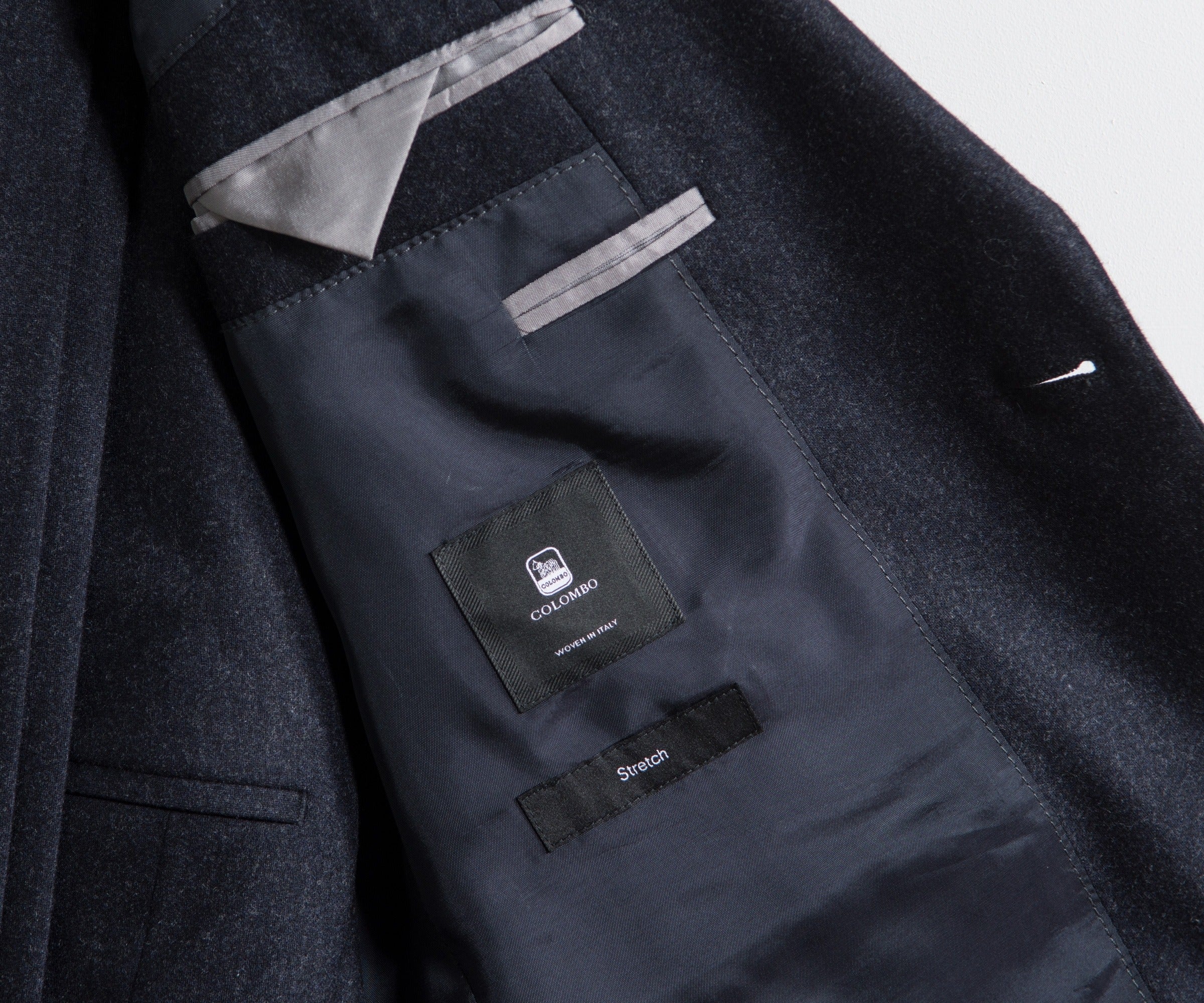 HUGO BOSS Plain 2 button Stretch Huge3/Genius2 Suit Navy Blue - Image 6