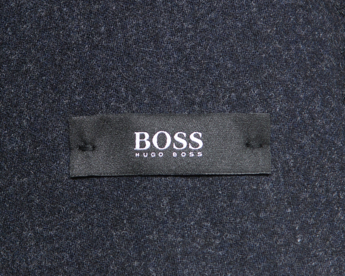 HUGO BOSS Plain 2 button Stretch Huge3/Genius2 Suit Navy Blue - Image 8