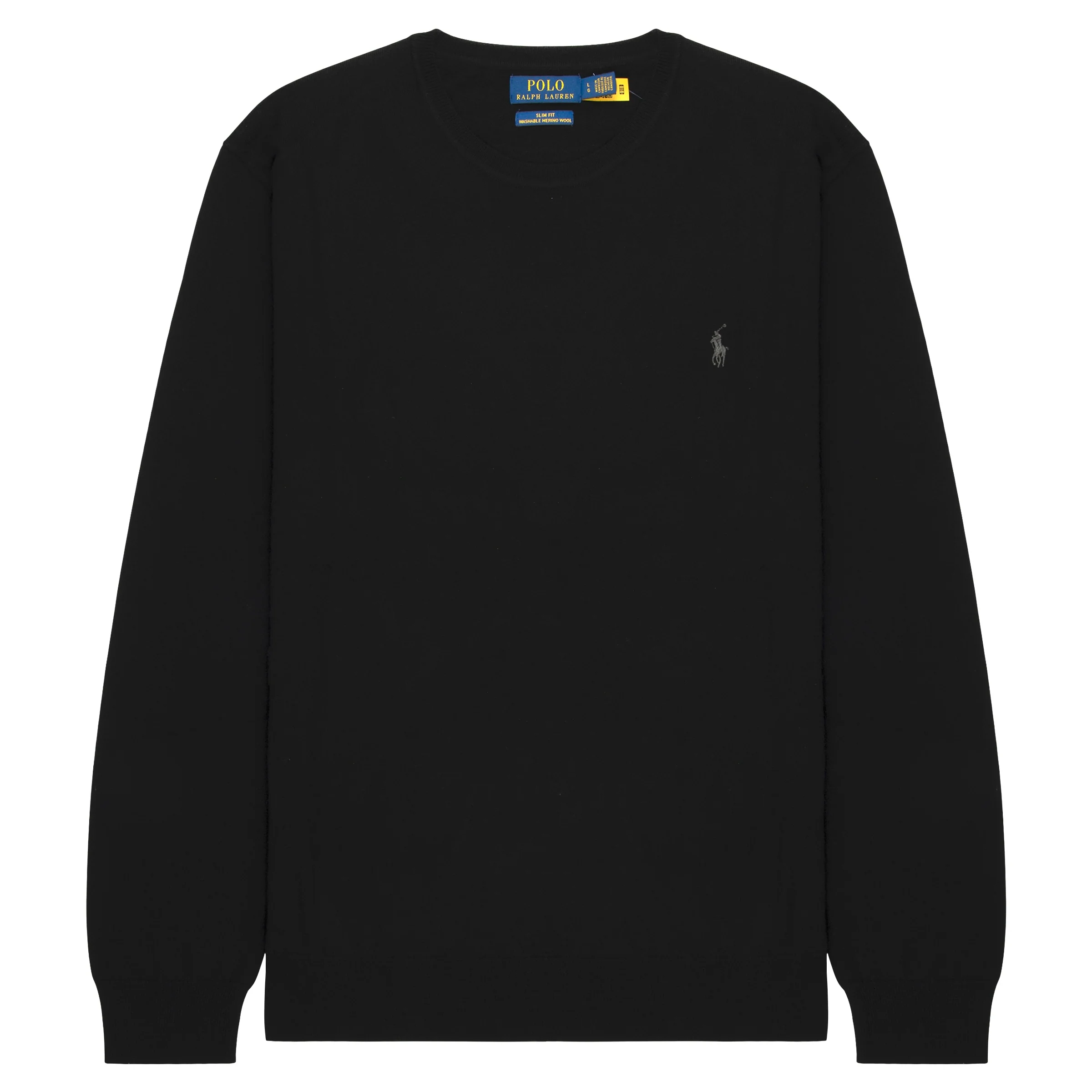 Ralph Lauren Black Merino Wool Crewneck