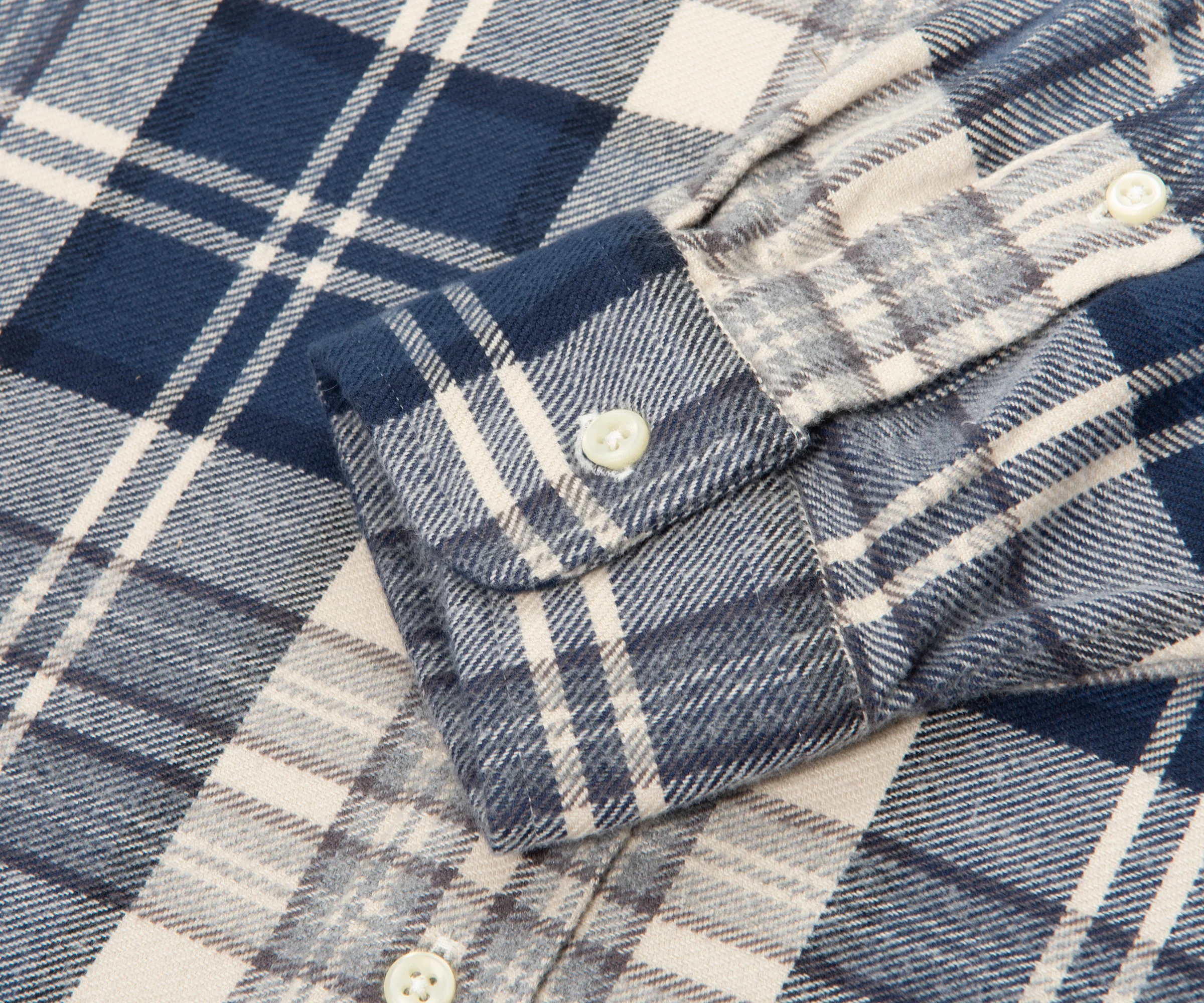 Ralph Lauren Blue/White Plaid Soft Wool Shirt - Image 5