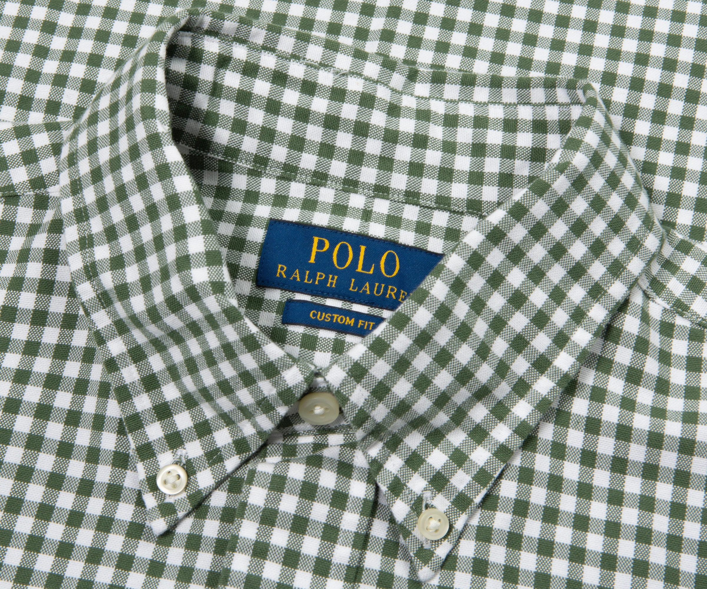 Ralph Lauren Green/White Gingham Shirt - Image 2