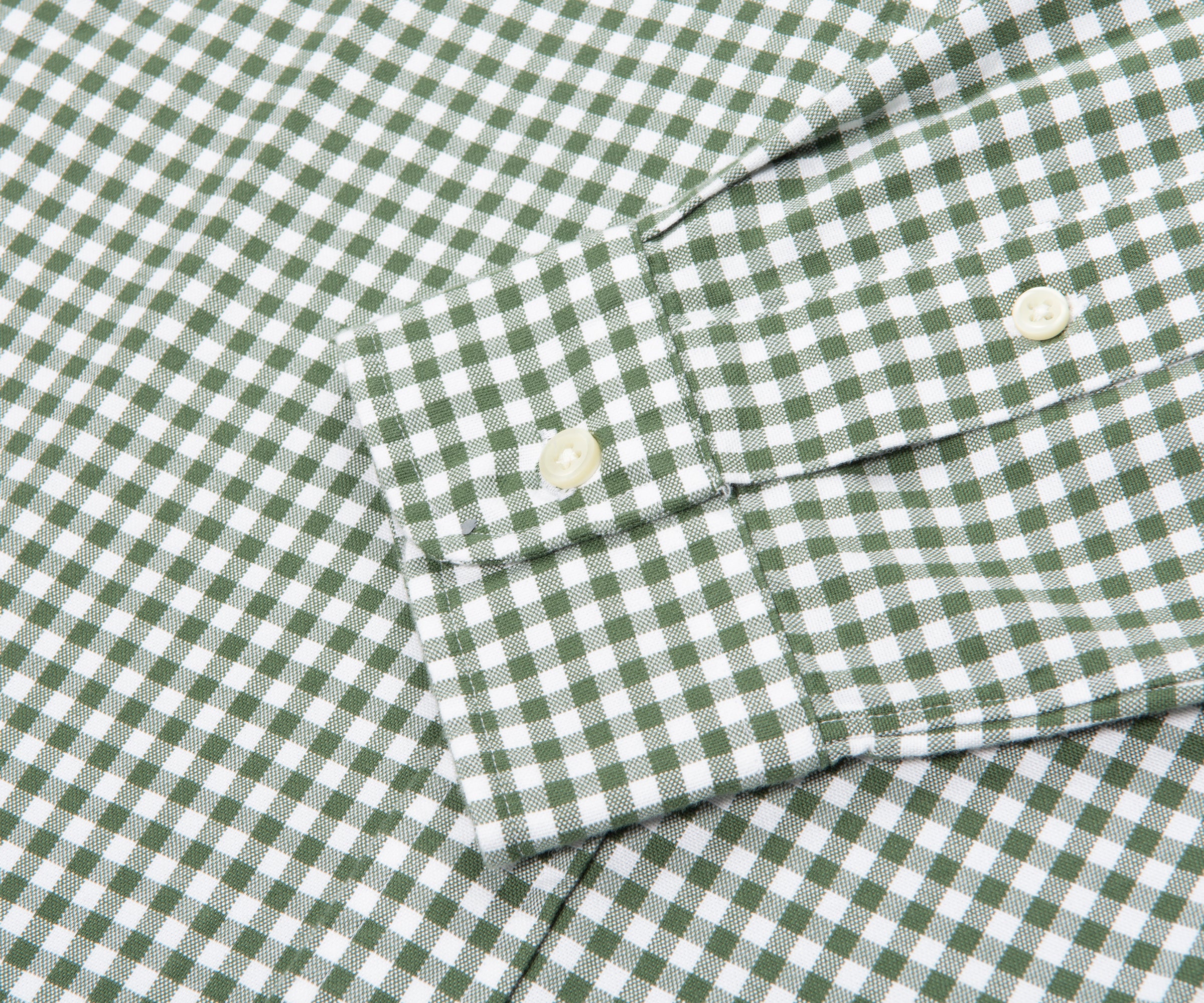 Ralph Lauren Green/White Gingham Shirt - Image 5