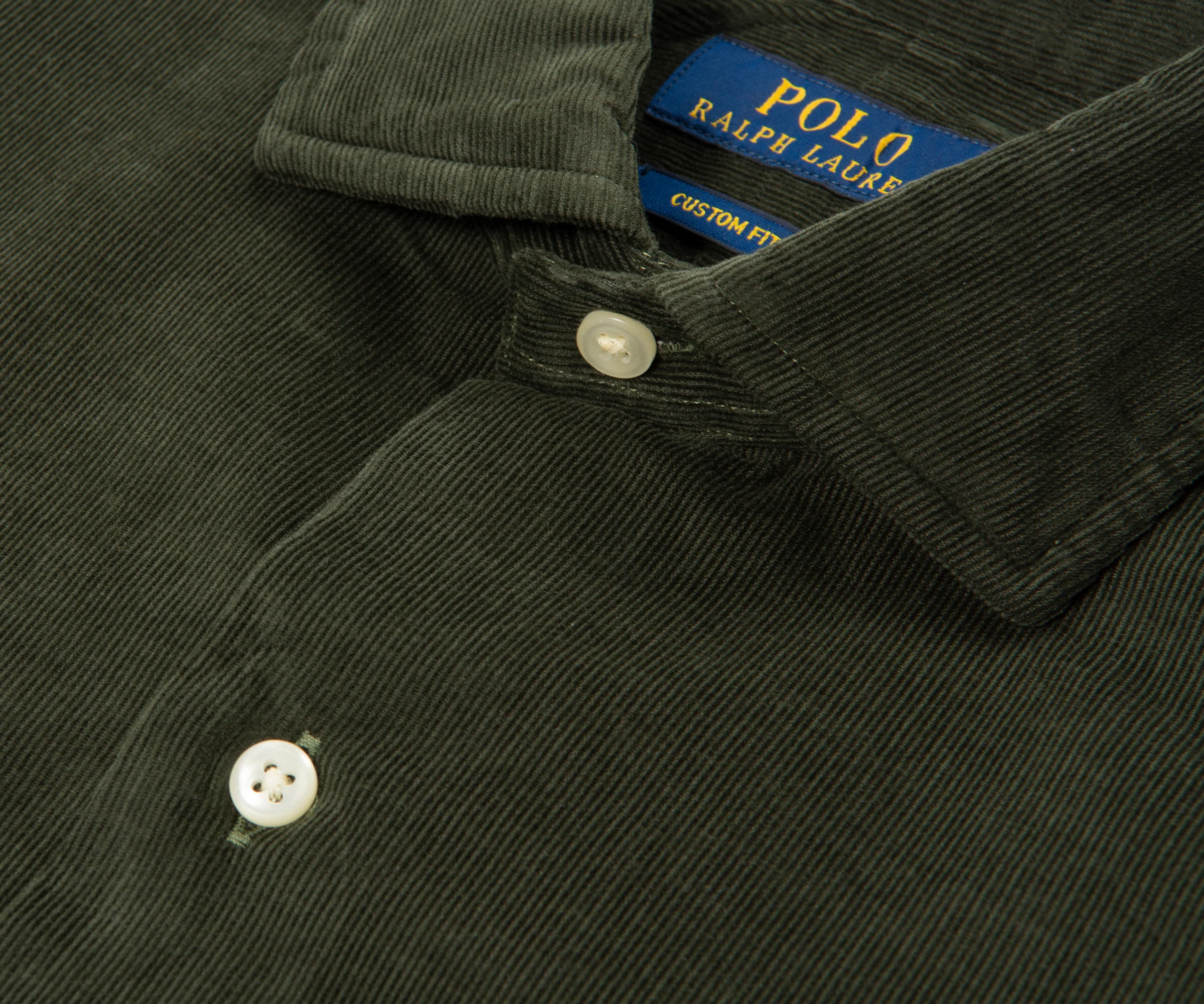Ralph Lauren Moss Green Corduroy Shirt - Image 3