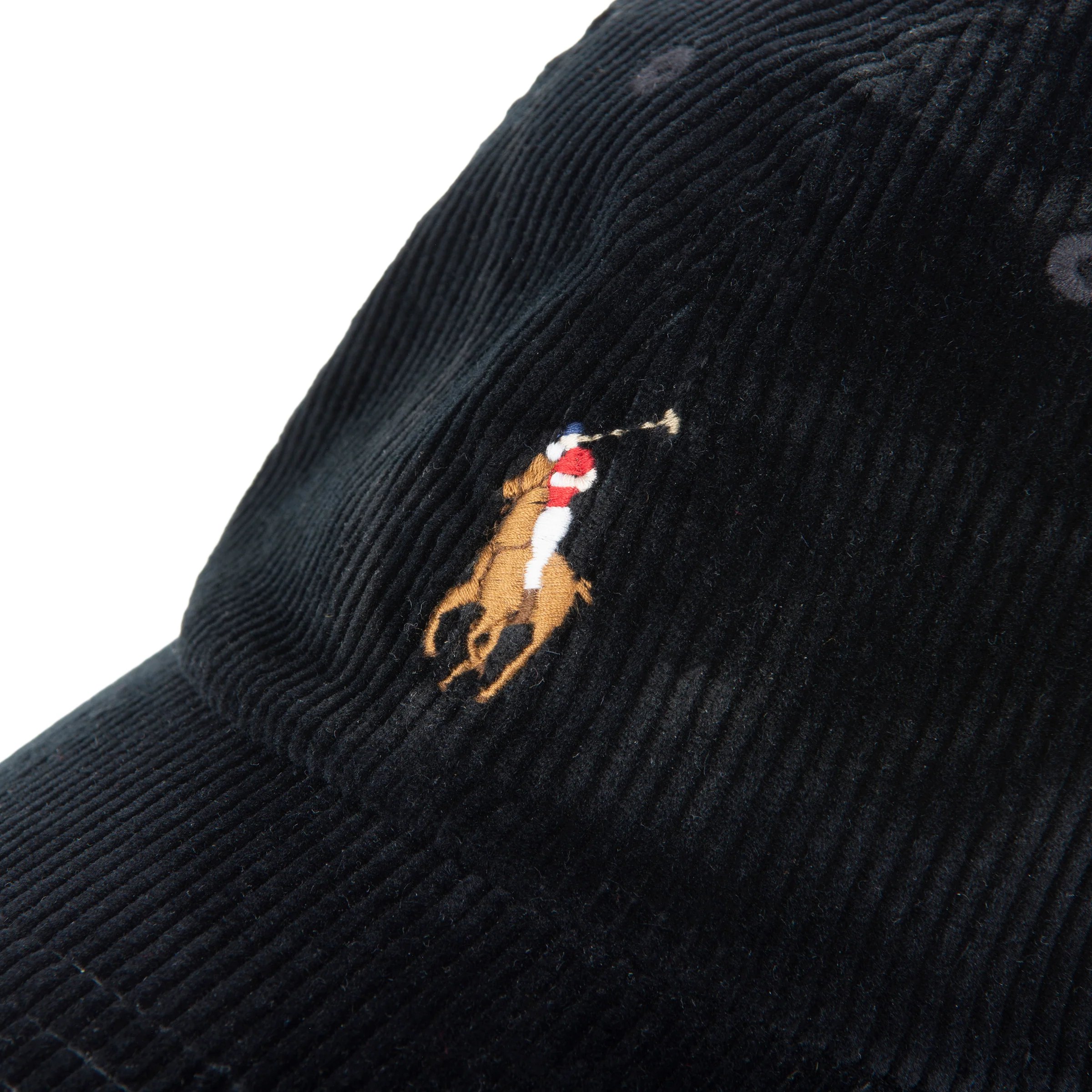 Ralph Lauren Black Corduroy Ball Cap - Image 2