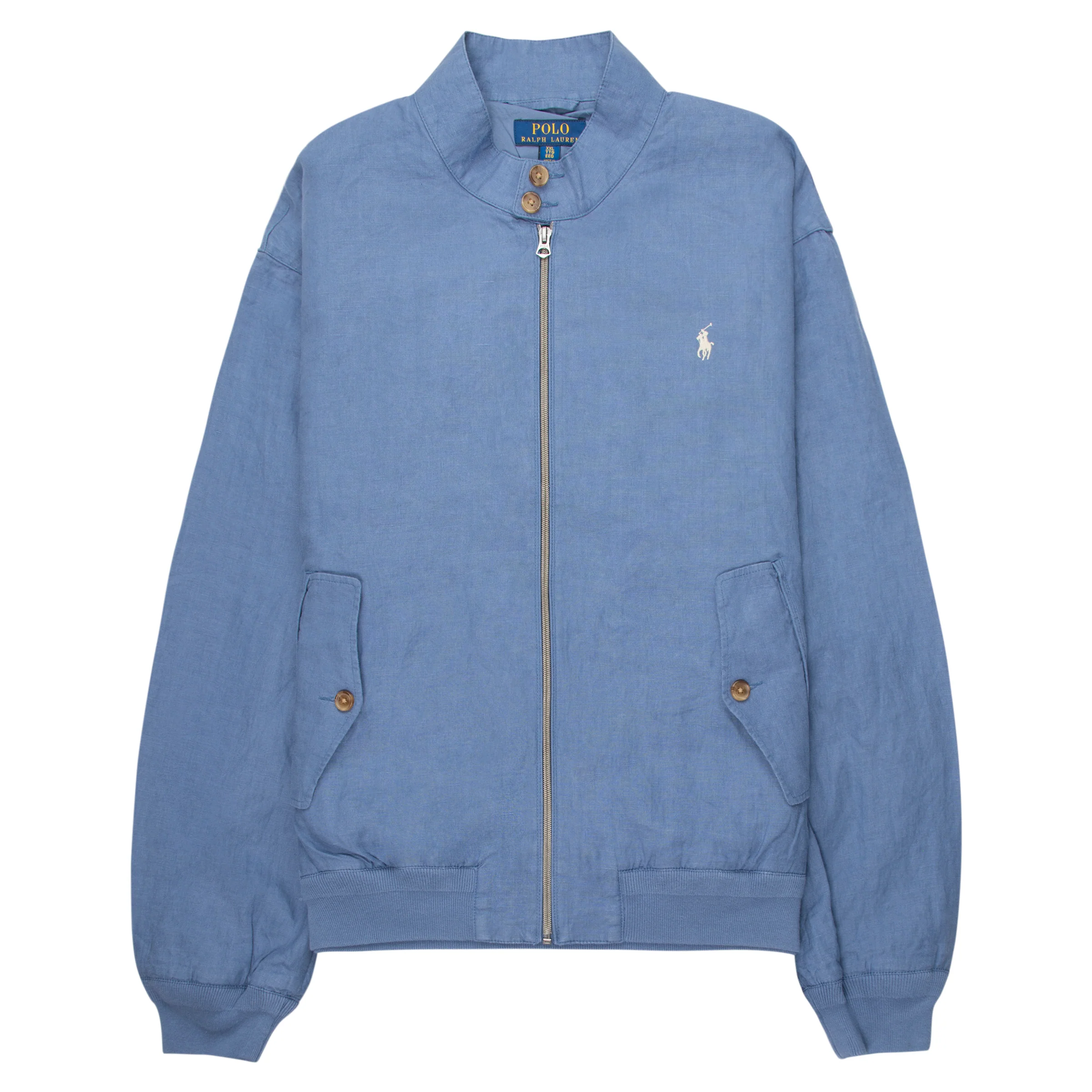 Ralph Lauren Blue Linen Harrington Jacket