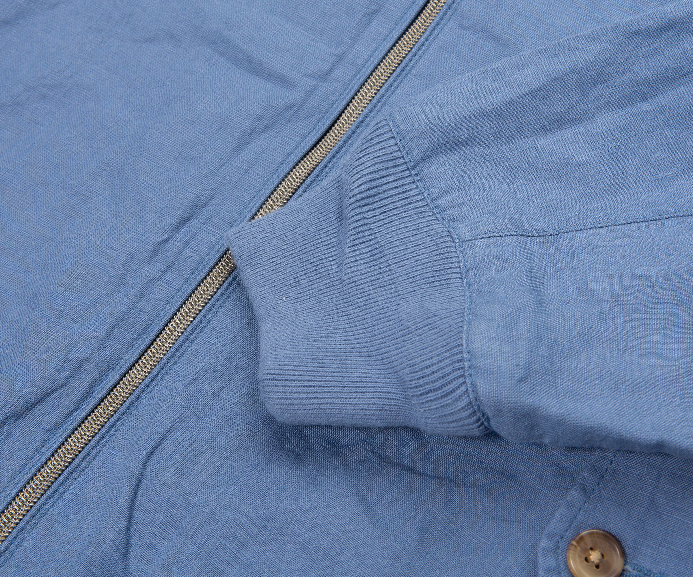 Ralph Lauren Blue Linen Harrington Jacket - Image 6