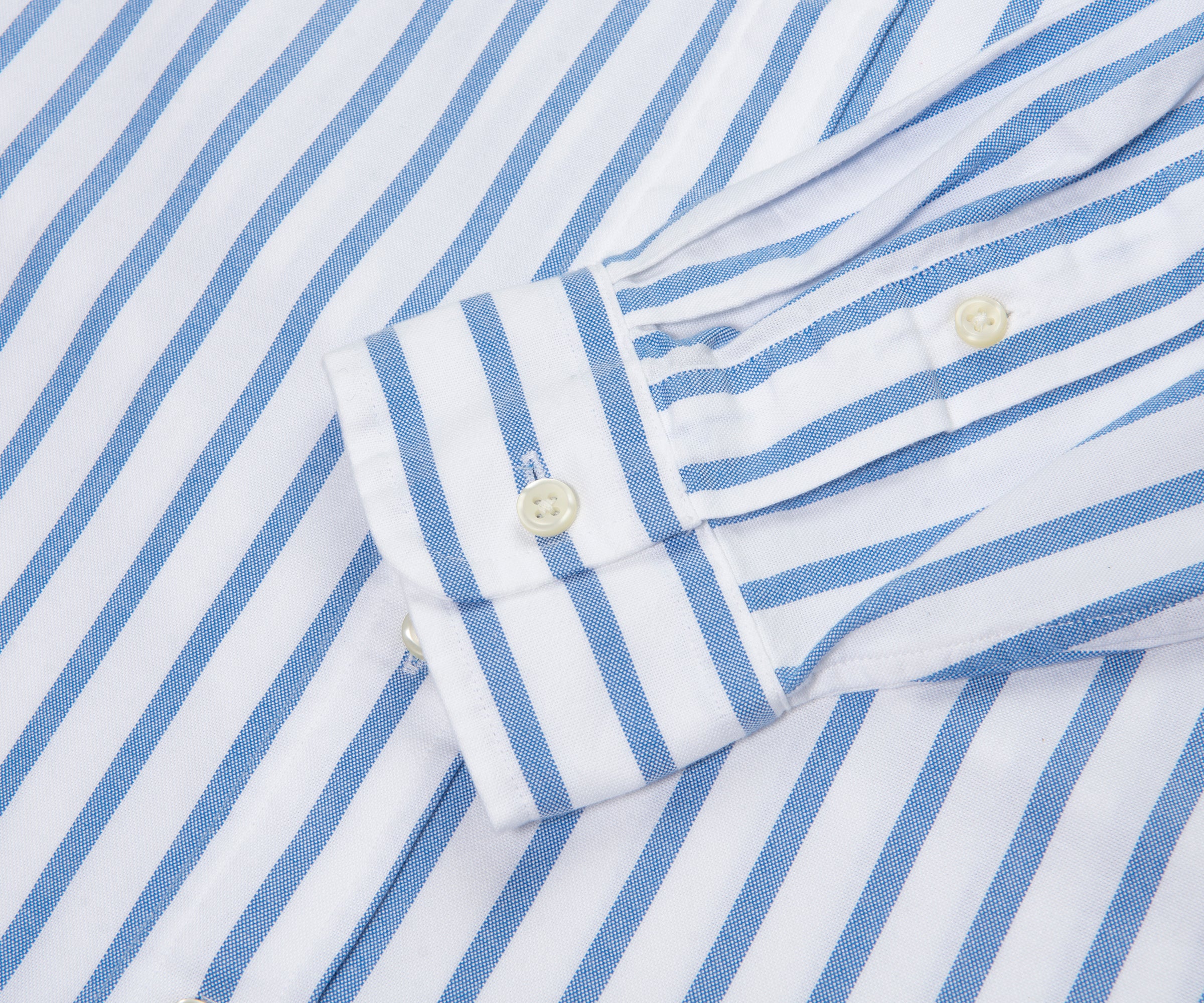 Ralph Lauren Blue/White Striped LS Custom Fit Shirt - Image 5