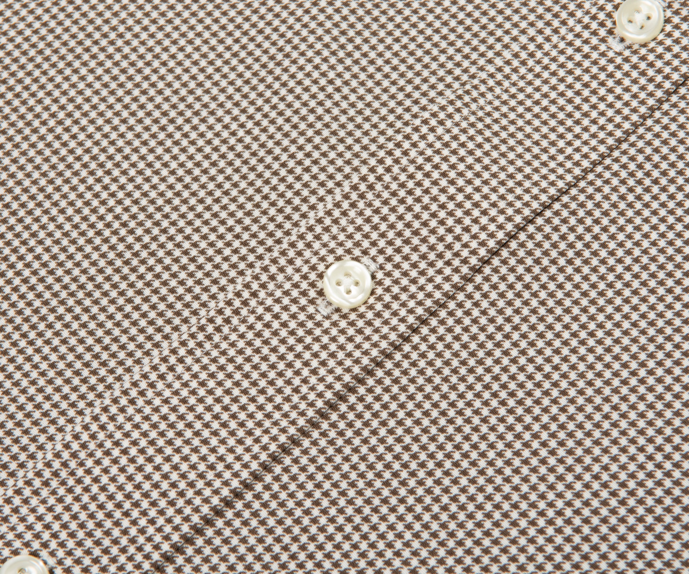 Ralph Lauren Brown Dogs Tooth Custom Fit Shirt - Image 5