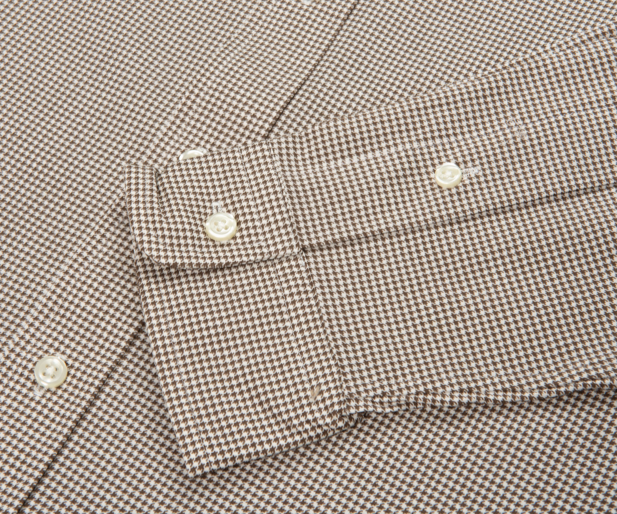 Ralph Lauren Brown Dogs Tooth Custom Fit Shirt - Image 6