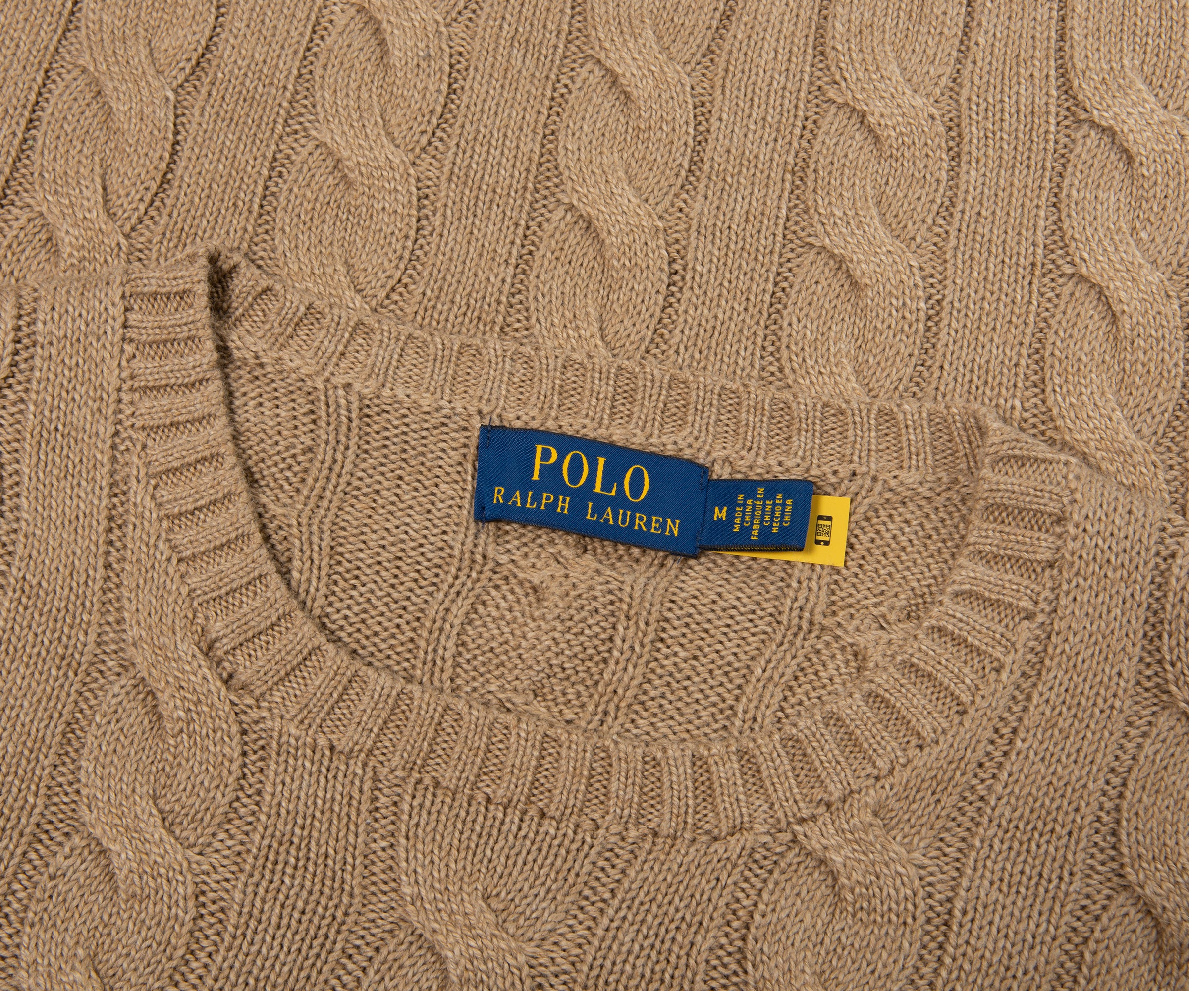 Ralph Lauren Caramel Cotton Cable Knit Sweater - Image 2