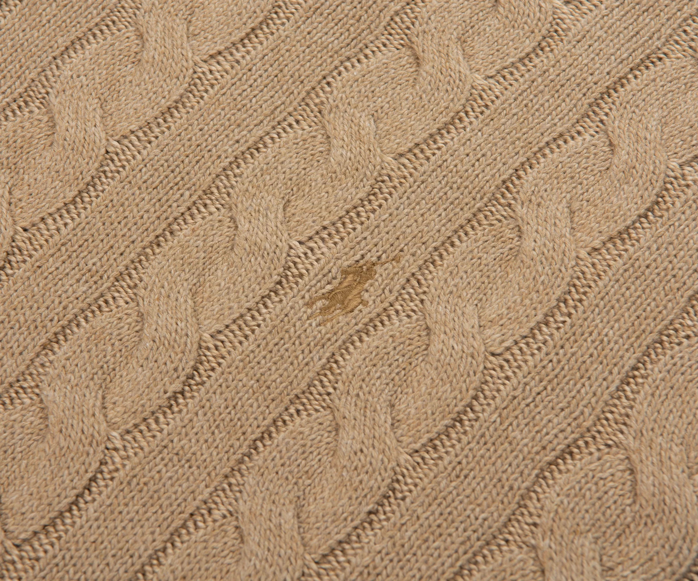 Ralph Lauren Caramel Cotton Cable Knit Sweater - Image 3