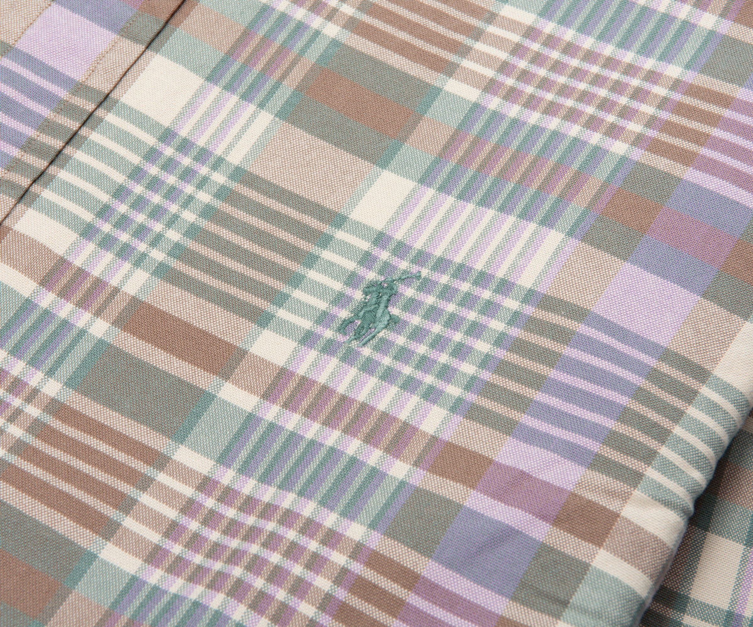 Ralph Lauren Green Multi Check Custom Fit Shirt - Image 4