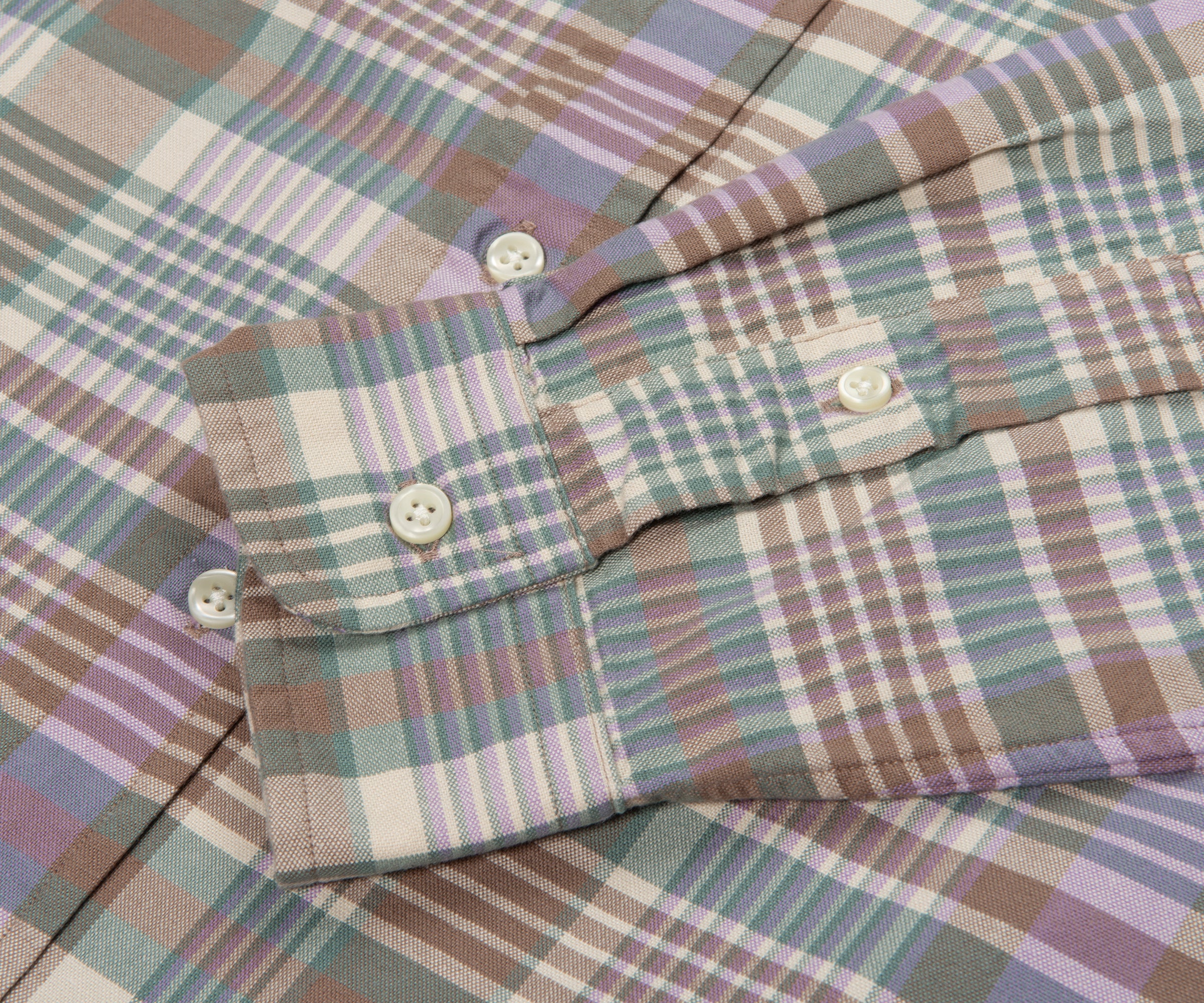 Ralph Lauren Green Multi Check Custom Fit Shirt - Image 5