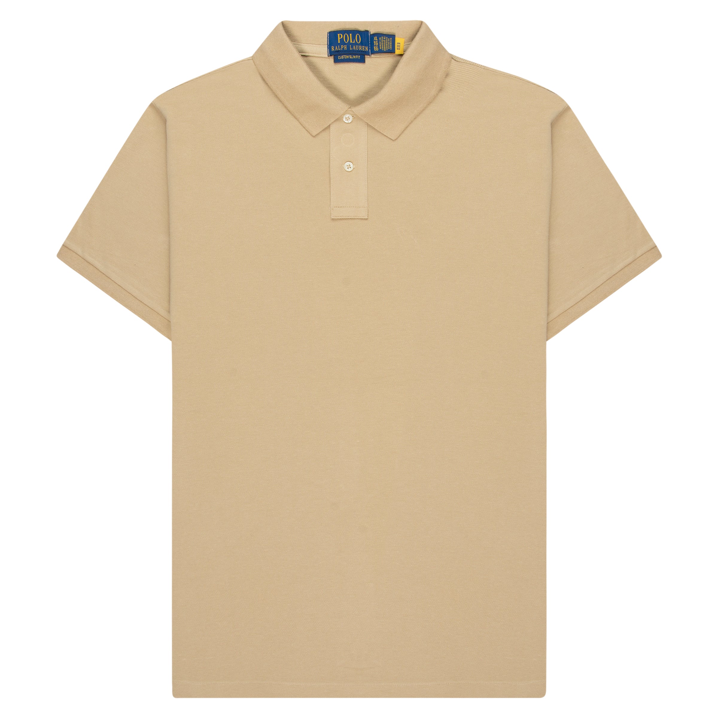 Ralph Lauren Khaki Stretch Mesh Slim Fit Polo