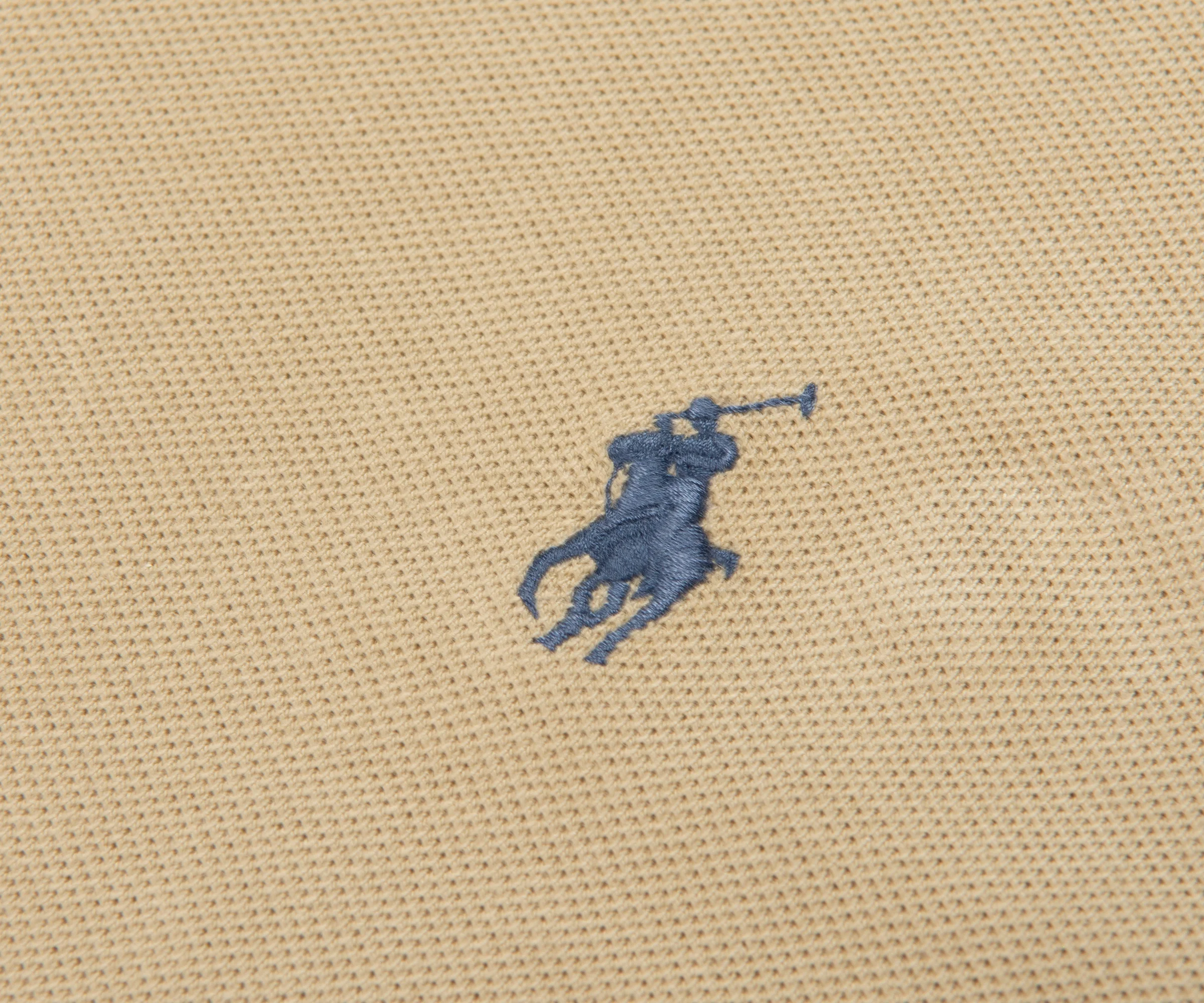 Ralph Lauren Khaki Stretch Mesh Slim Fit Polo - Image 4