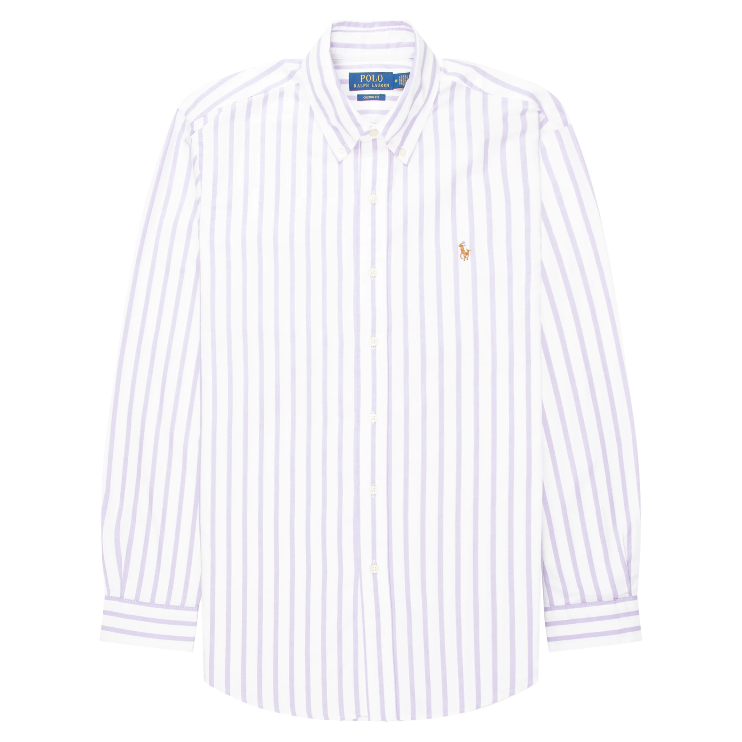 Ralph Lauren Lilac/White Striped Oxford Slim Fit Shirt